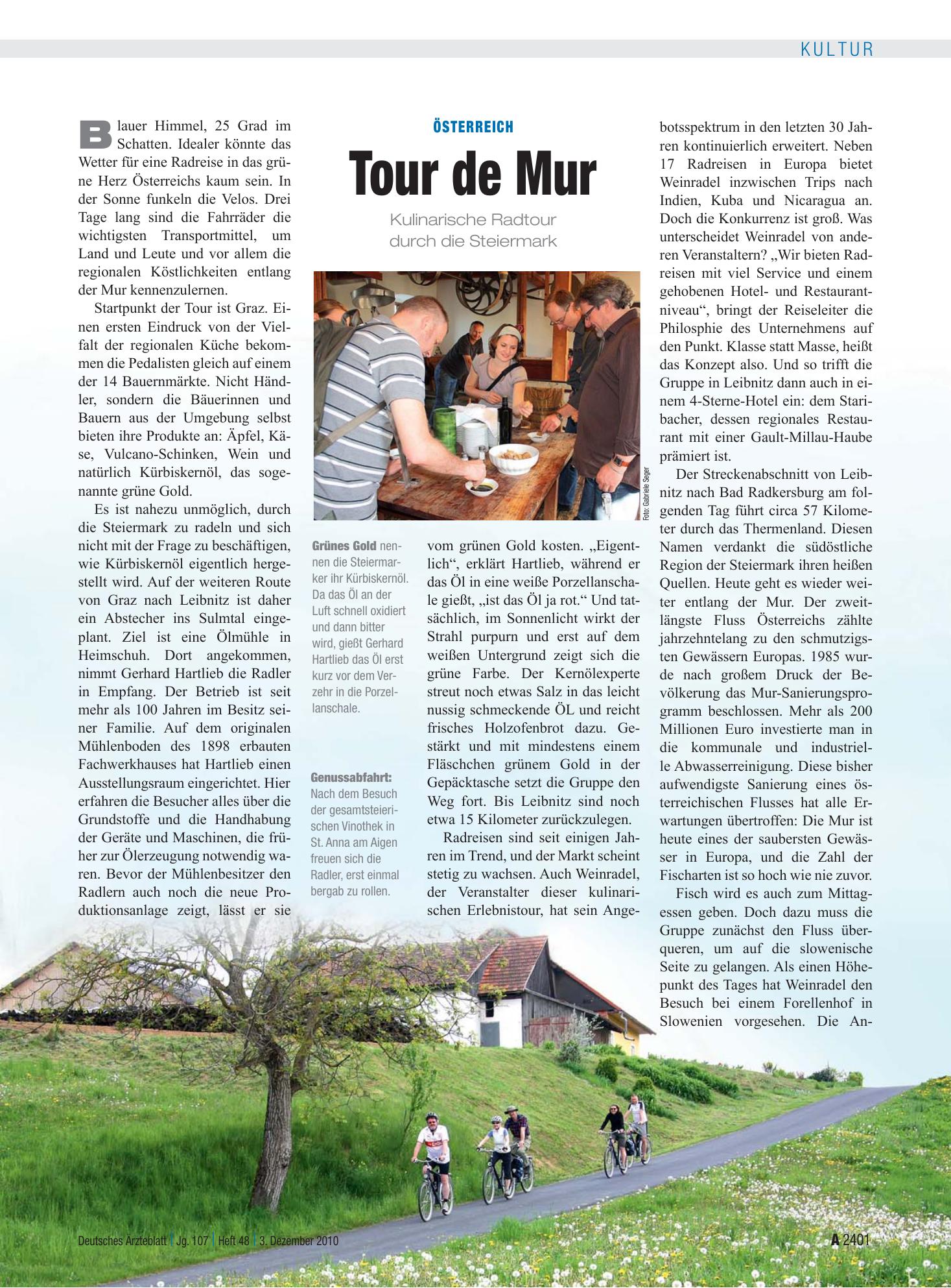 Vorschauseite 1: Österreich: Tour de Mur – Deutsches Ärzteblatt