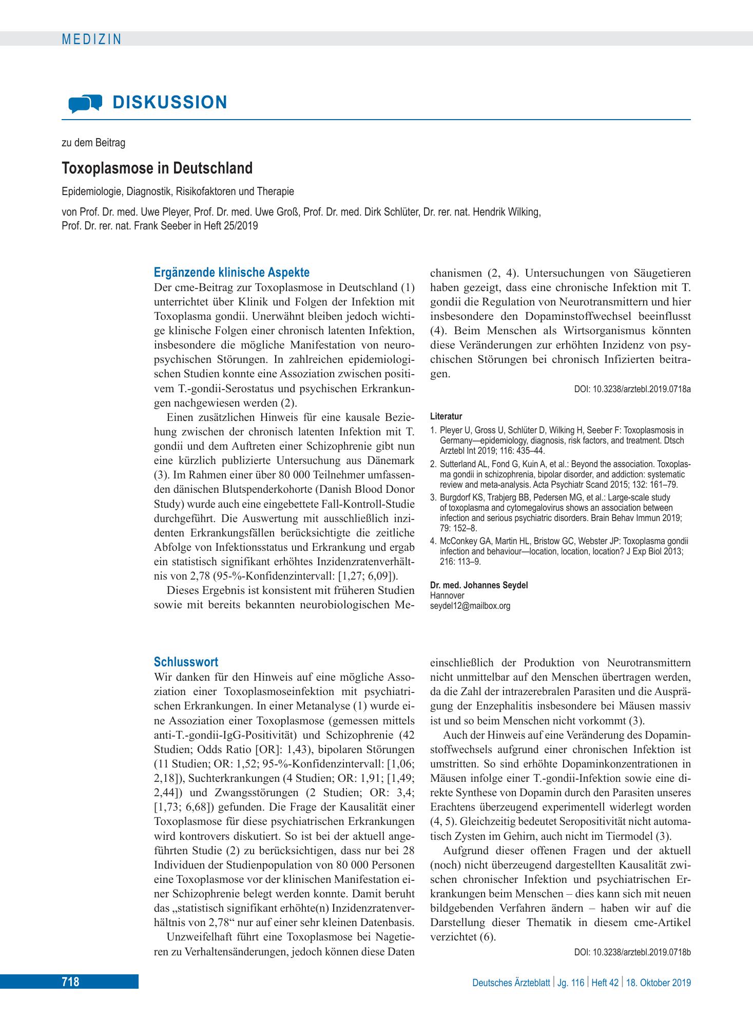 Vorschauseite 1: Schlusswort – Deutsches Ärzteblatt