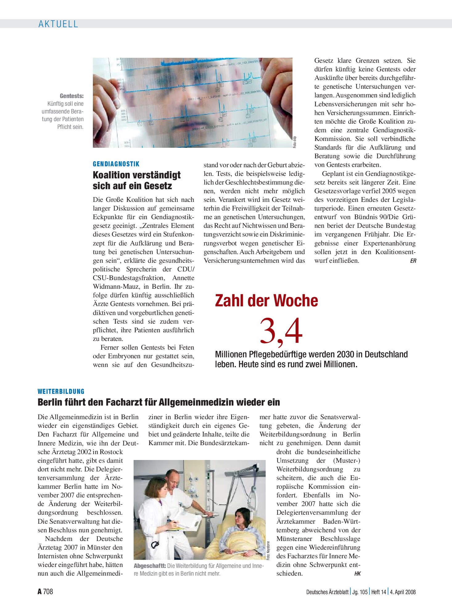 Vorschauseite 1: Zahl der Woche: 3,4 – Deutsches Ärzteblatt