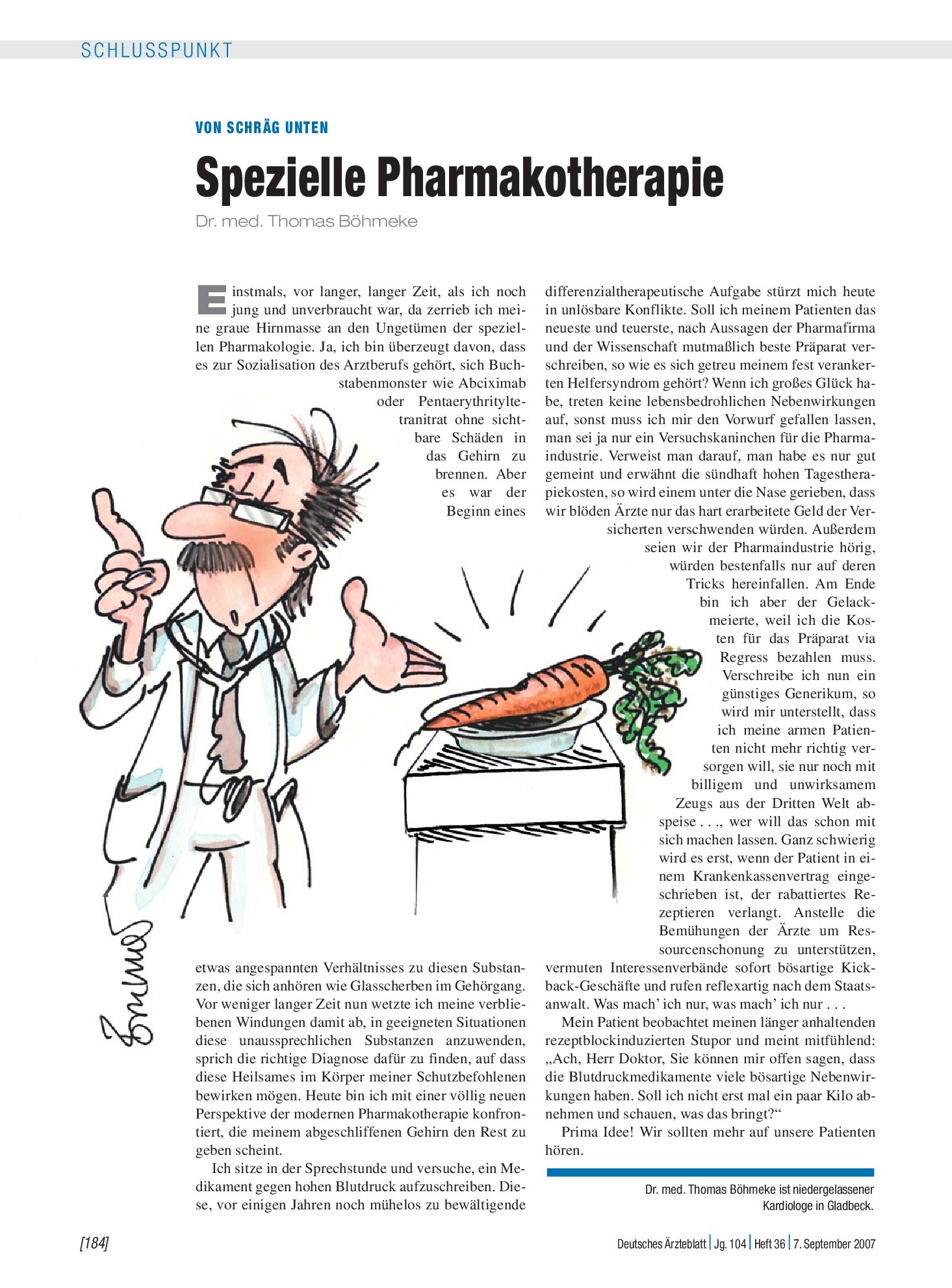 Vorschauseite 1: Von schräg unten: Spezielle Pharmakotherapie – Deutsches Ärzteblatt