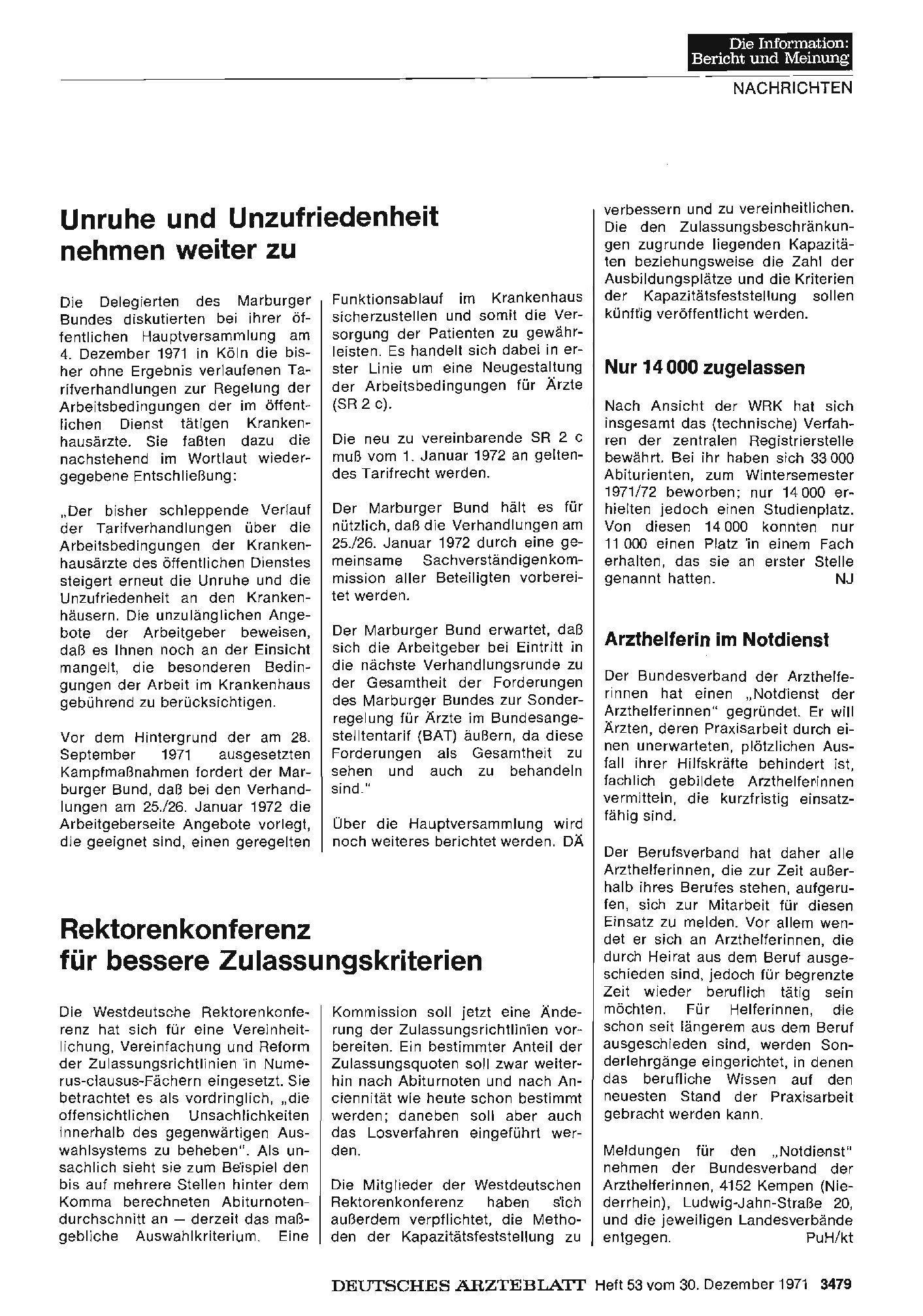 Vorschauseite 1: Unruhe und Unzufriedenheit nehmen weiter zu