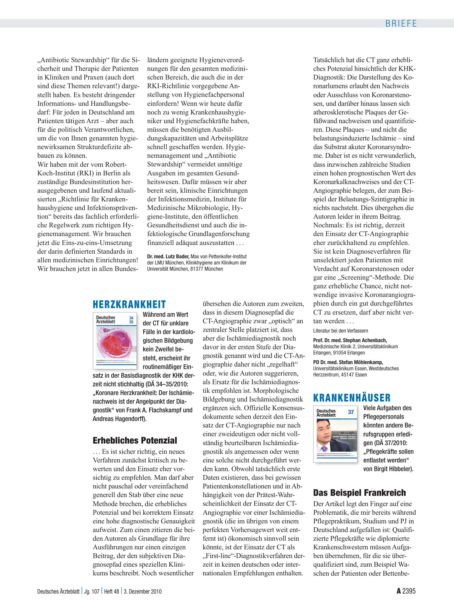 Vorschauseite 1: Krankenhäuser: Das Beispiel Frankreich – Deutsches Ärzteblatt