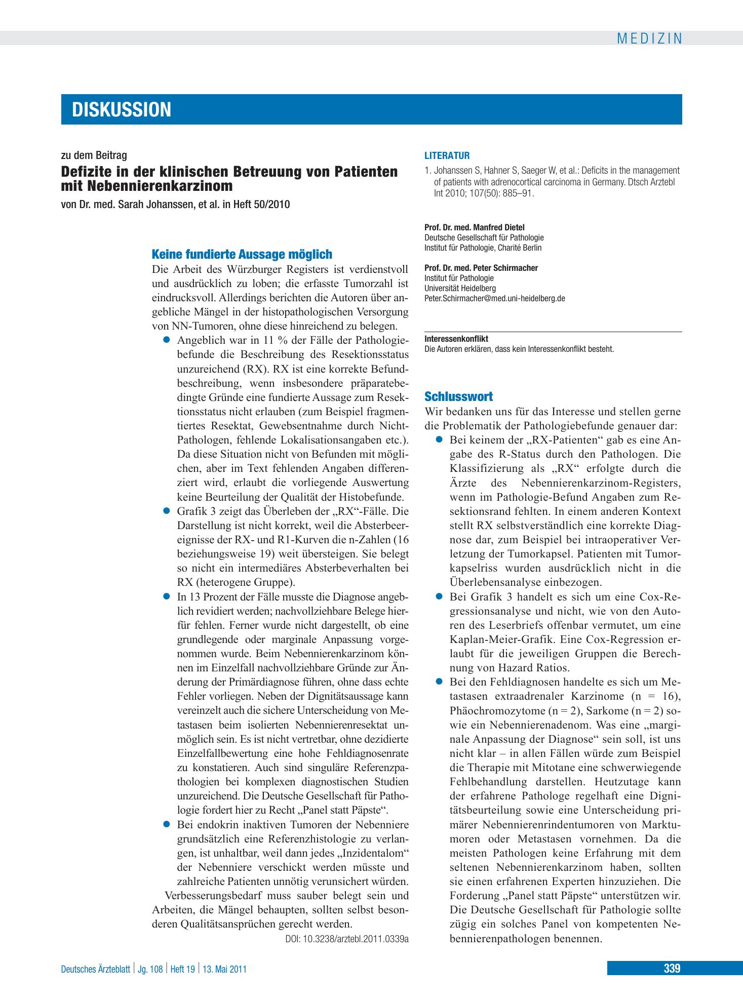 Vorschauseite 1: Schlusswort – Deutsches Ärzteblatt