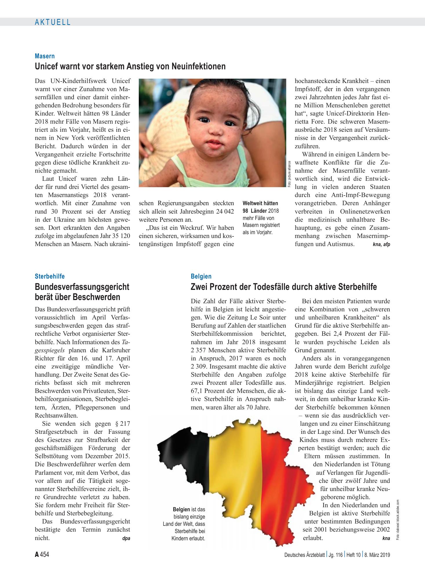 Vorschauseite 1: Sterbehilfe: Bundesverfassungsgericht berät über Beschwerden – Deutsches Ärzteblatt