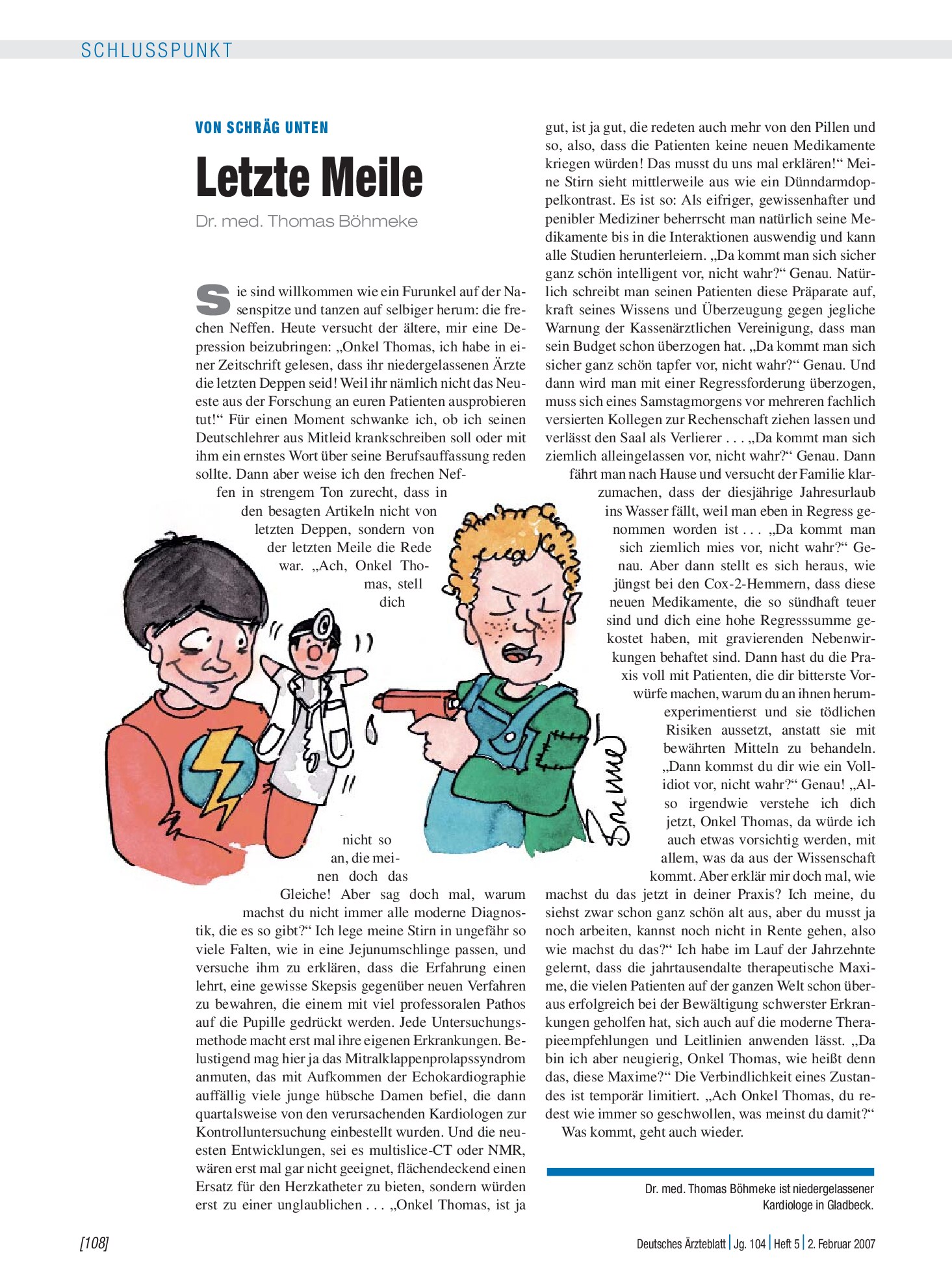 Vorschauseite 1: Von schräg unten: Letzte Meile – Deutsches Ärzteblatt