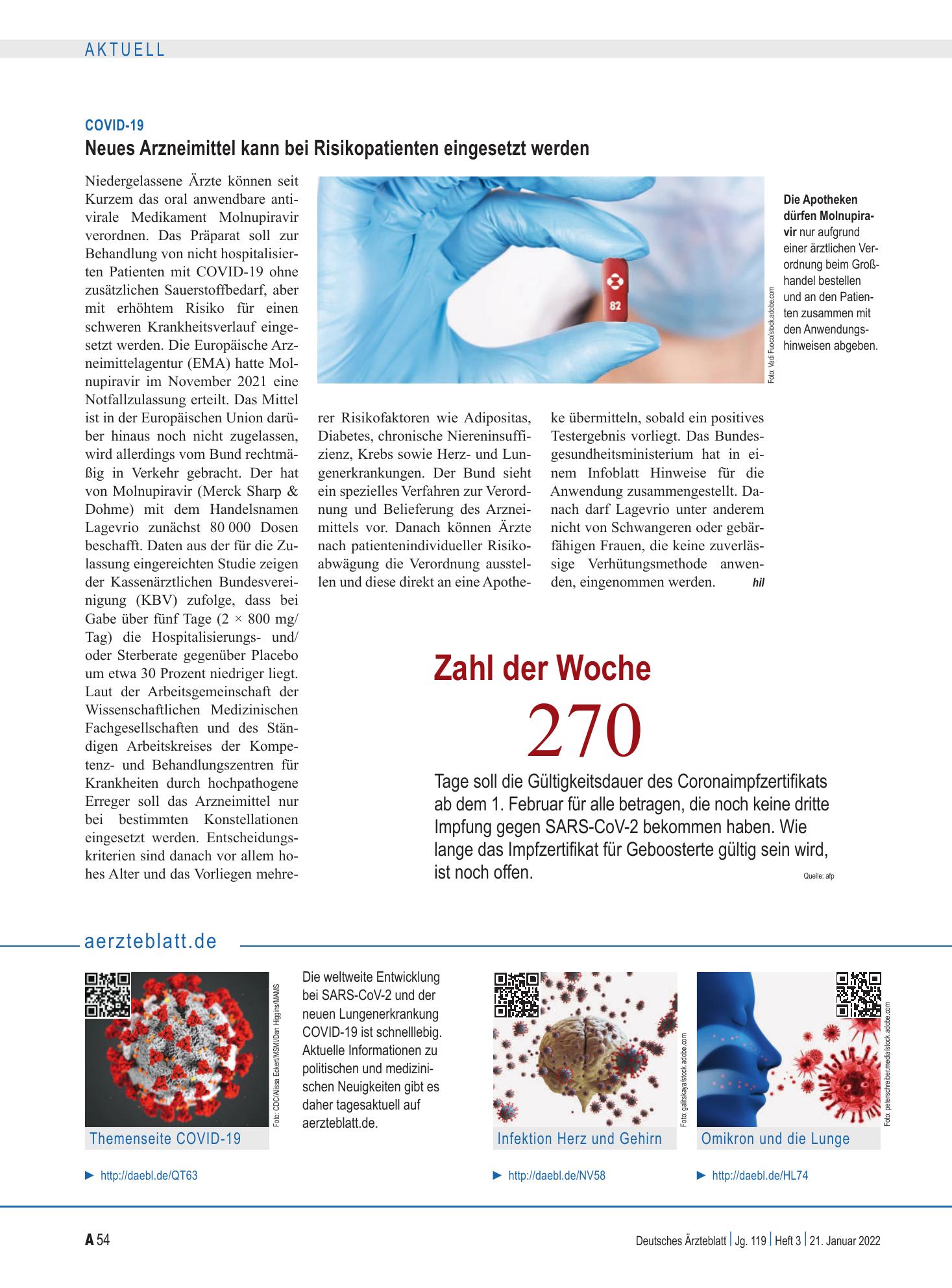 Vorschauseite 1: aerzteblatt.de – Deutsches Ärzteblatt