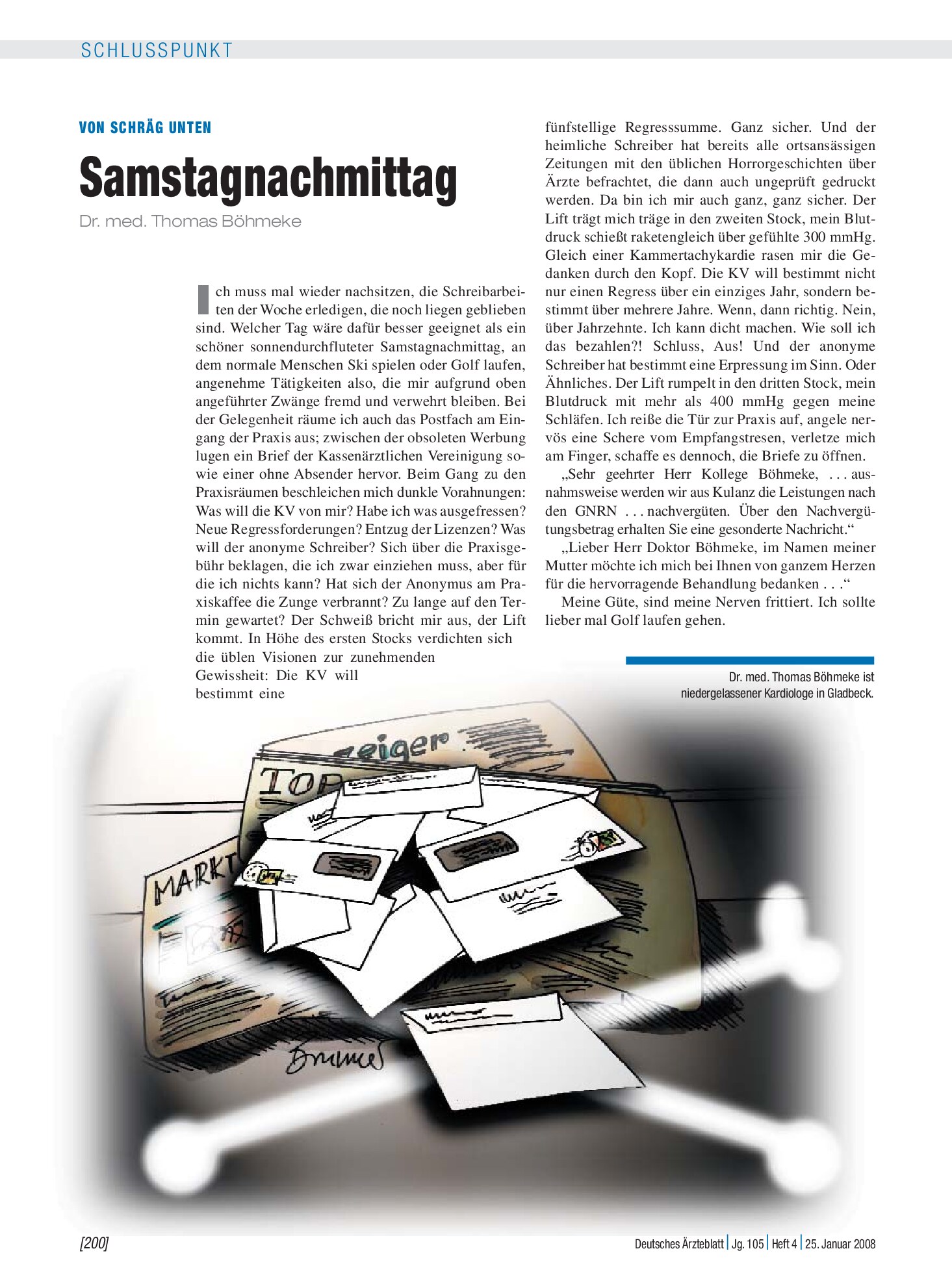 Vorschauseite 1: Von schräg unten: Samstagnachmittag – Deutsches Ärzteblatt