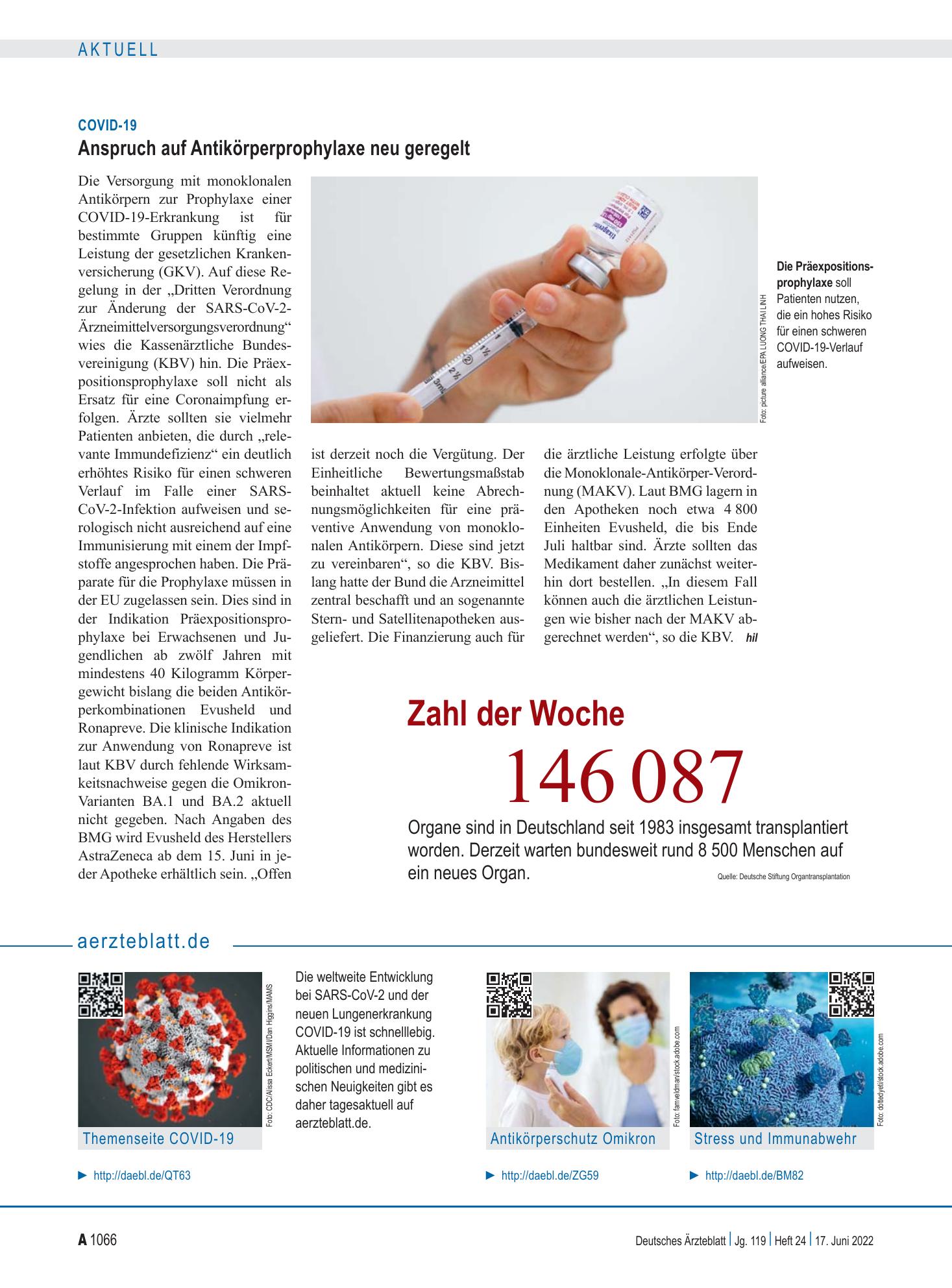Vorschauseite 1: aerzteblatt.de – Deutsches Ärzteblatt
