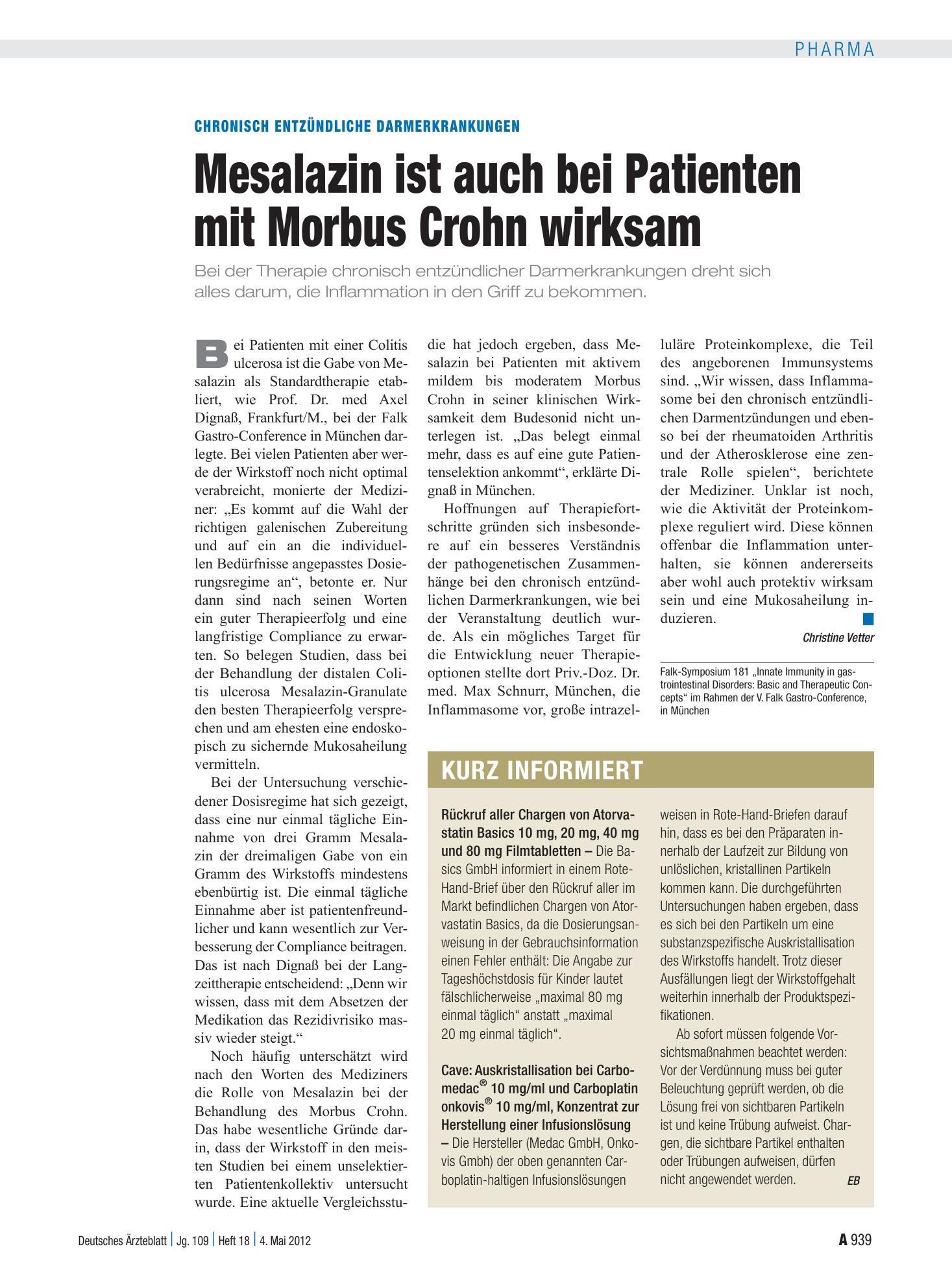Vorschauseite 1: Kurz informiert – Deutsches Ärzteblatt