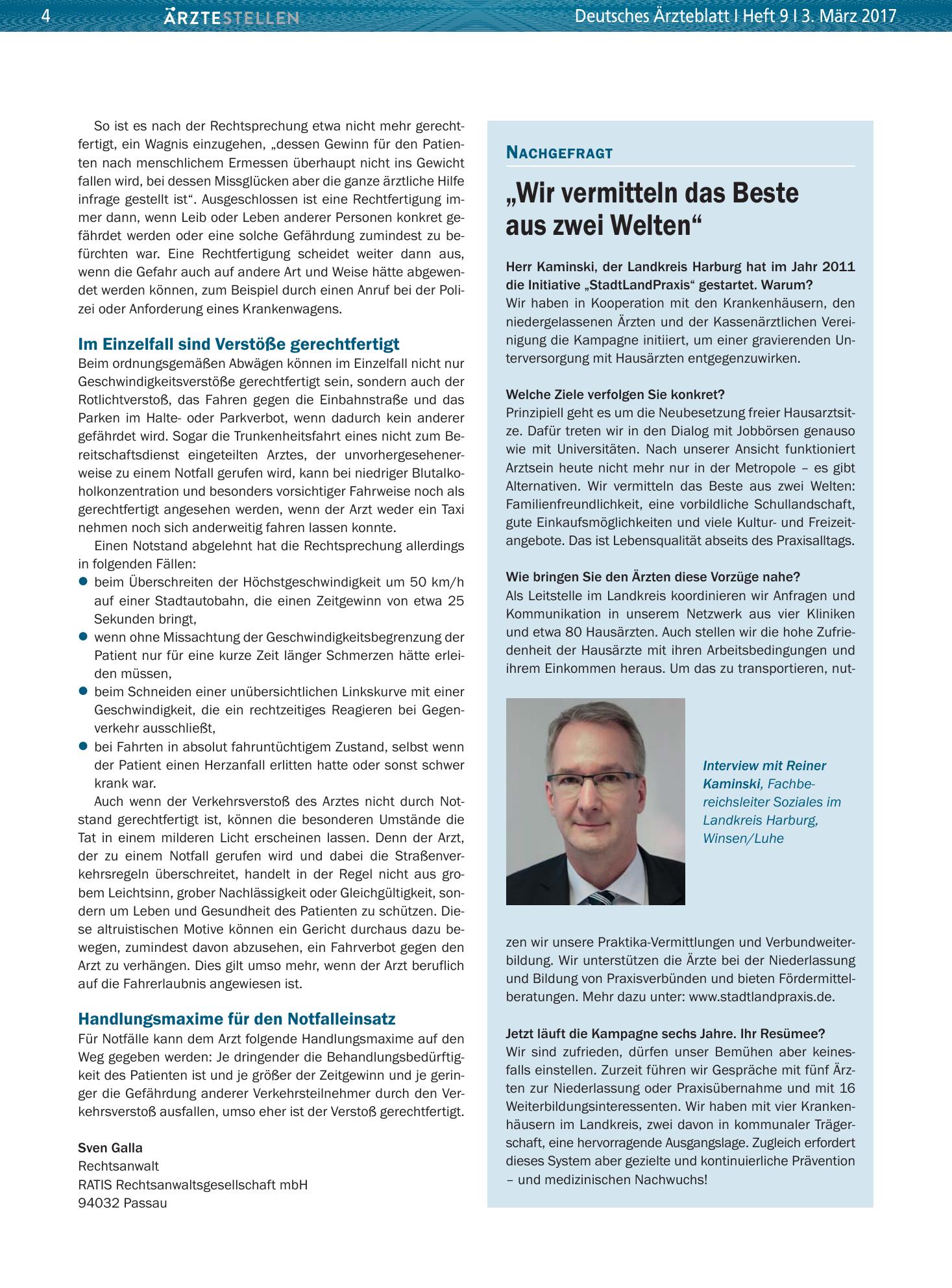 Vorschauseite 1: „Wir vermitteln das Beste aus zwei Welten“ – Deutsches Ärzteblatt
