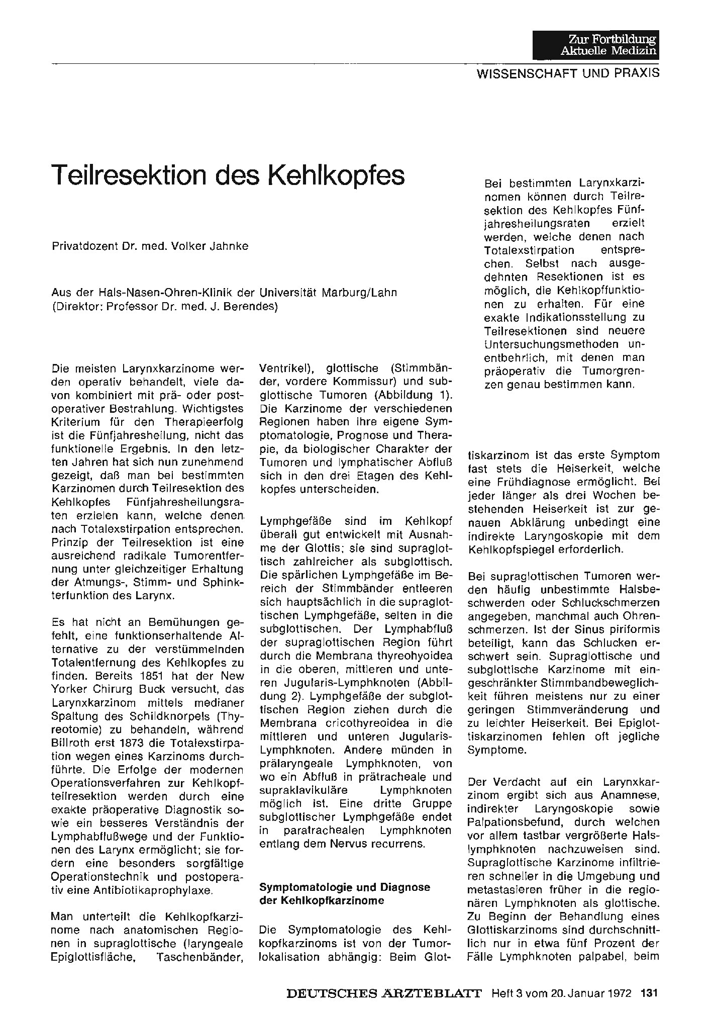 Vorschauseite 1: Teilresektion des Kehlkopfes