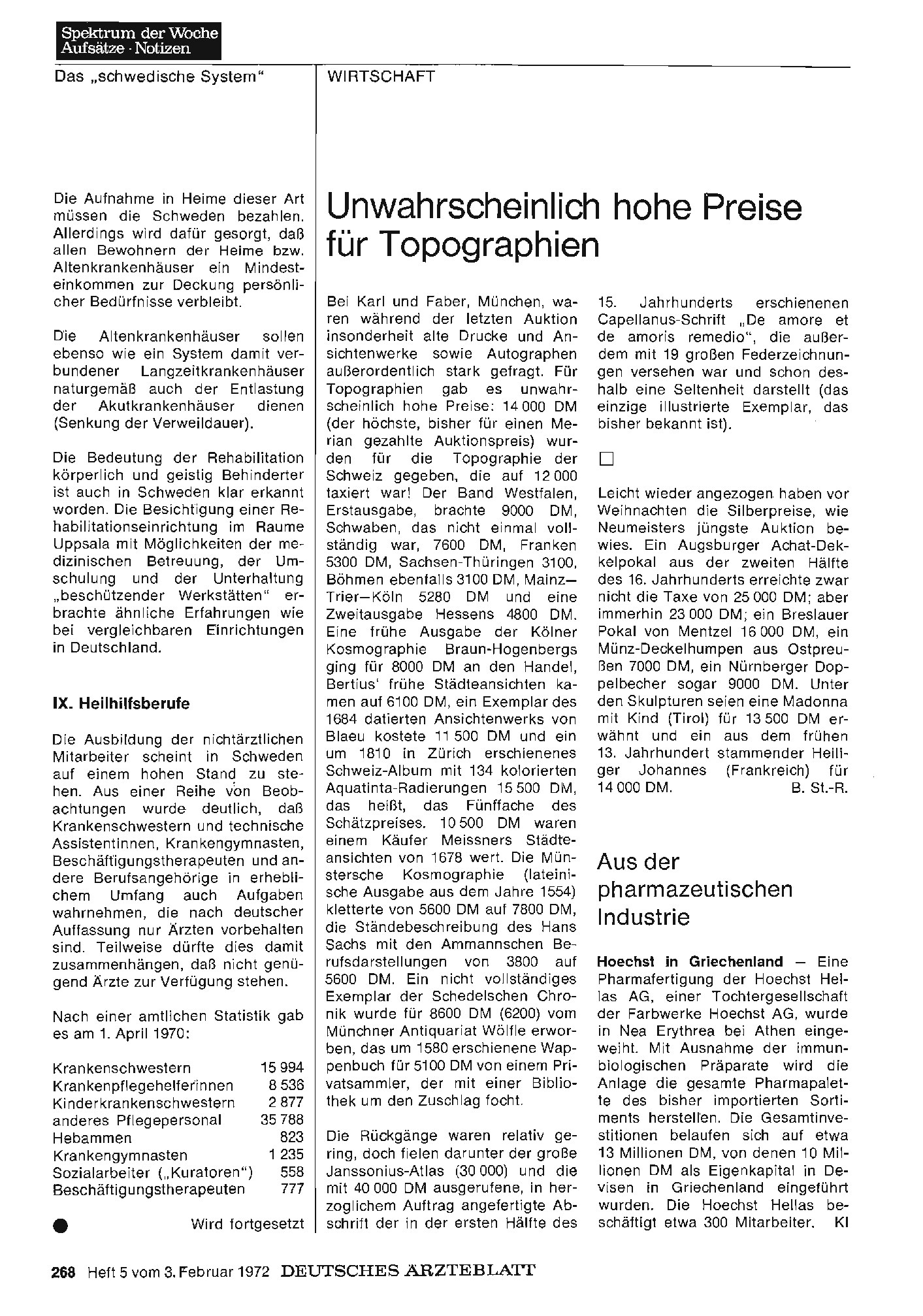 Vorschauseite 1: Aus der pharmazeutischen Industrie