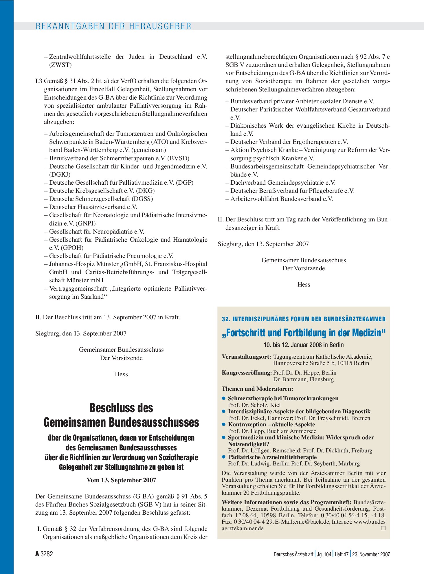 Vorschauseite 1: 32. Interdisziplinäres Forum der Bundesärztekammer „Fortschritt und Fortbildung in der Medizin“ – Deutsches Ärzteblatt