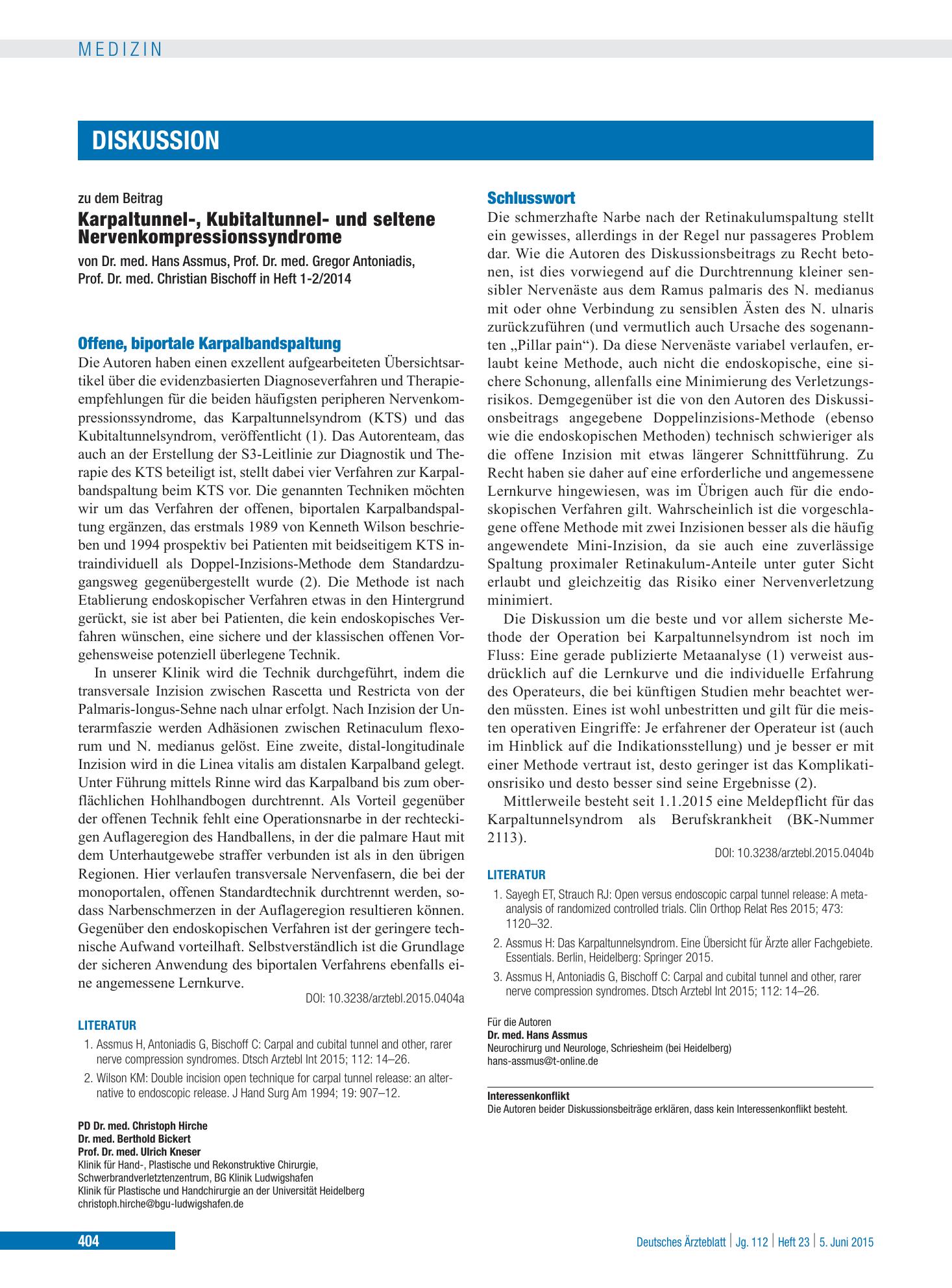Vorschauseite 1: Schlusswort – Deutsches Ärzteblatt