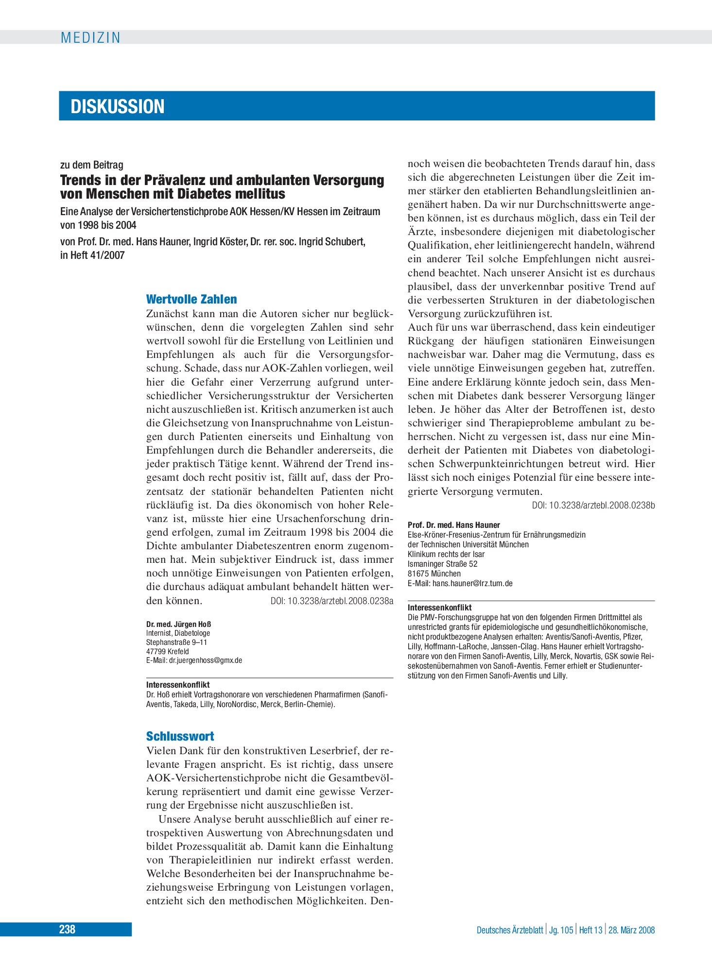 Vorschauseite 1: Trends in der Prävalenz und ambulanten Versorgung von Menschen mit Diabetes mellitus: Wertvolle Zahlen – Deutsches Ärzteblatt