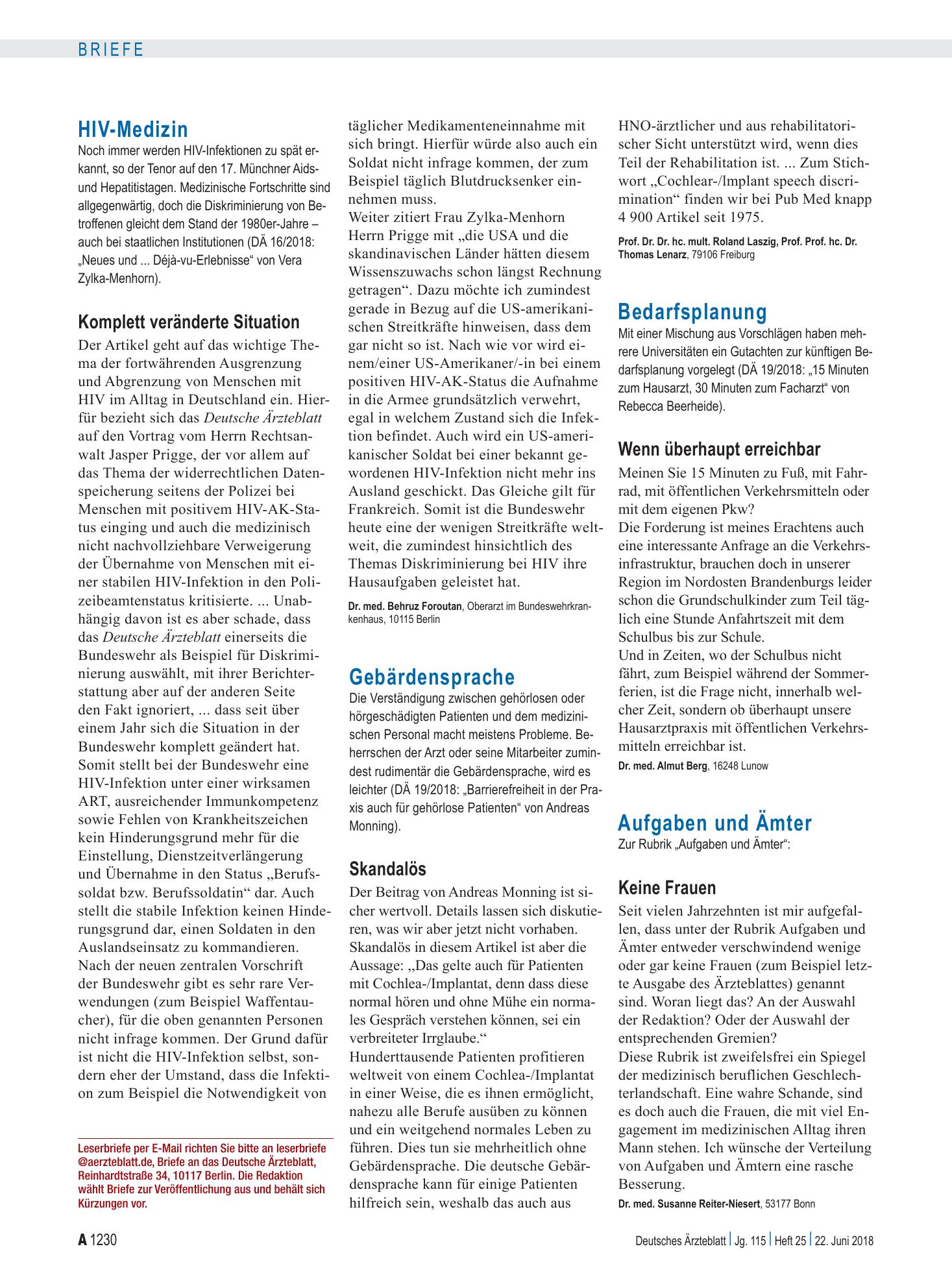 Vorschauseite 1: Bedarfsplanung: Wenn überhaupt erreichbar – Deutsches Ärzteblatt