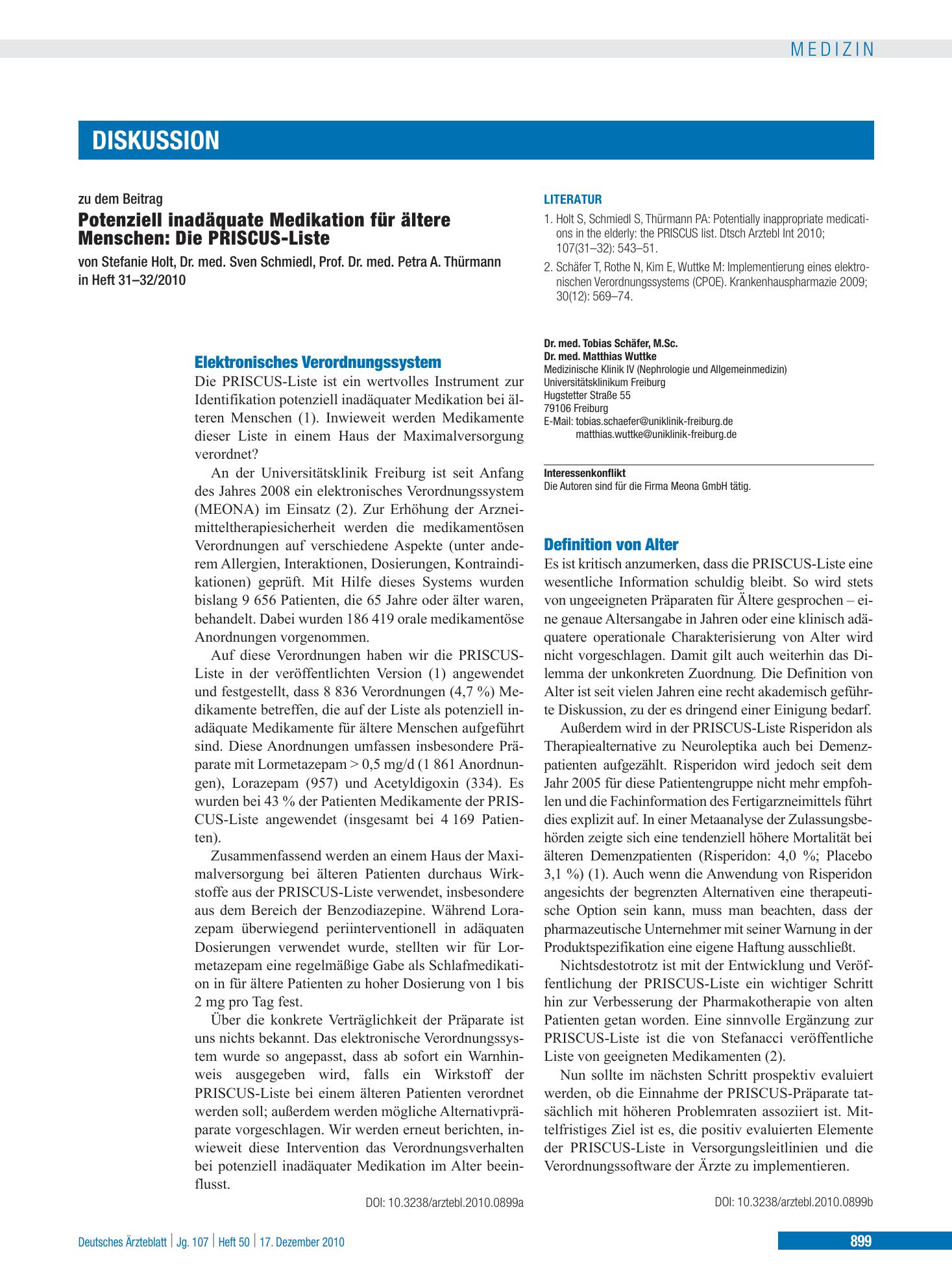 Vorschauseite 1: Elektronisches Verordnungssystem – Deutsches Ärzteblatt