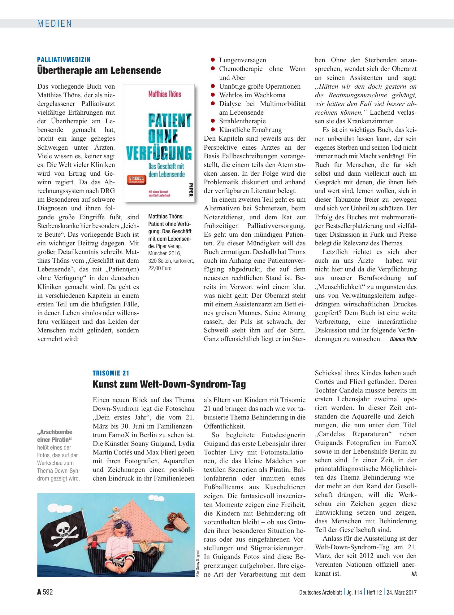 Vorschauseite 1: Trisomie 21: Kunst zum Welt-Down-Syndrom-Tag – Deutsches Ärzteblatt