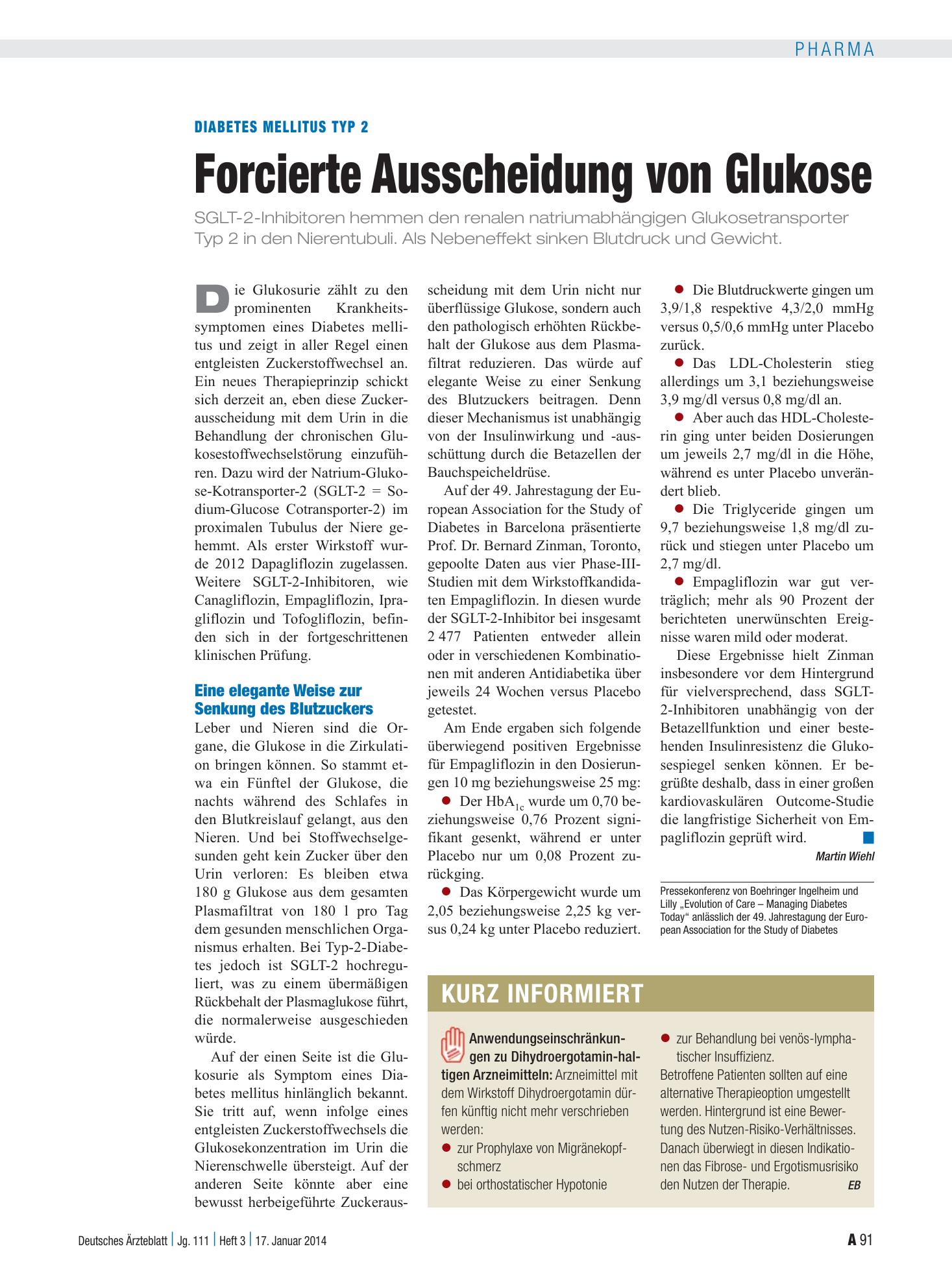 Vorschauseite 1: Kurz informiert – Deutsches Ärzteblatt