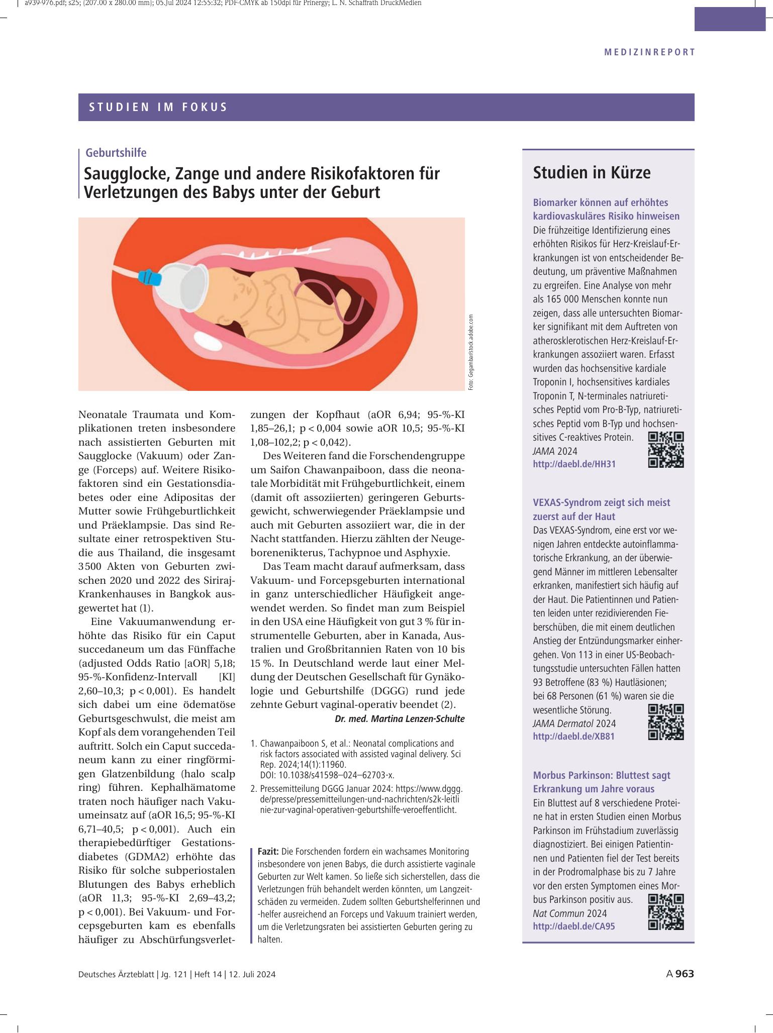 Vorschauseite 1: Studien in Kürze – Deutsches Ärzteblatt