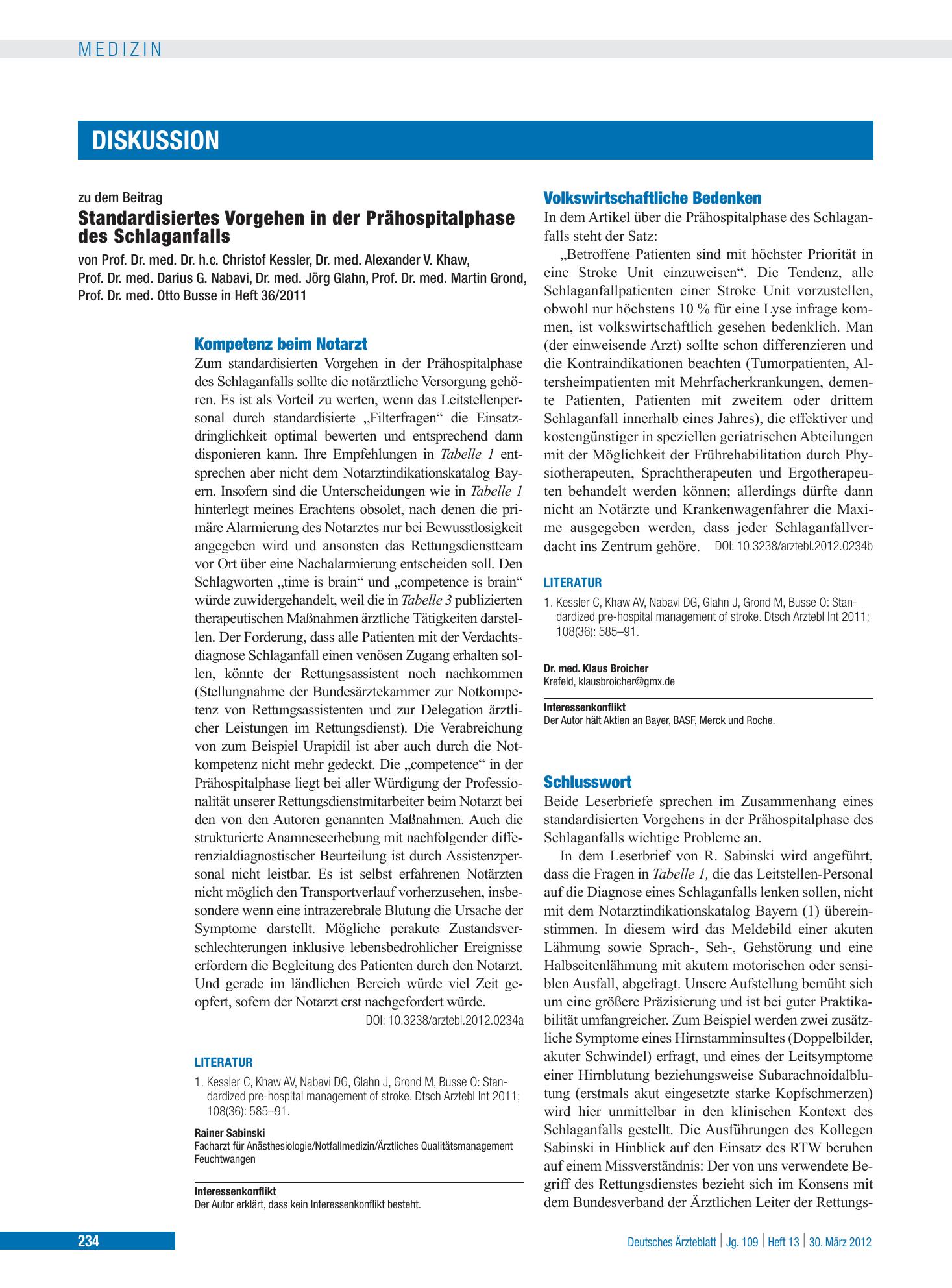 Vorschauseite 1: Schlusswort – Deutsches Ärzteblatt