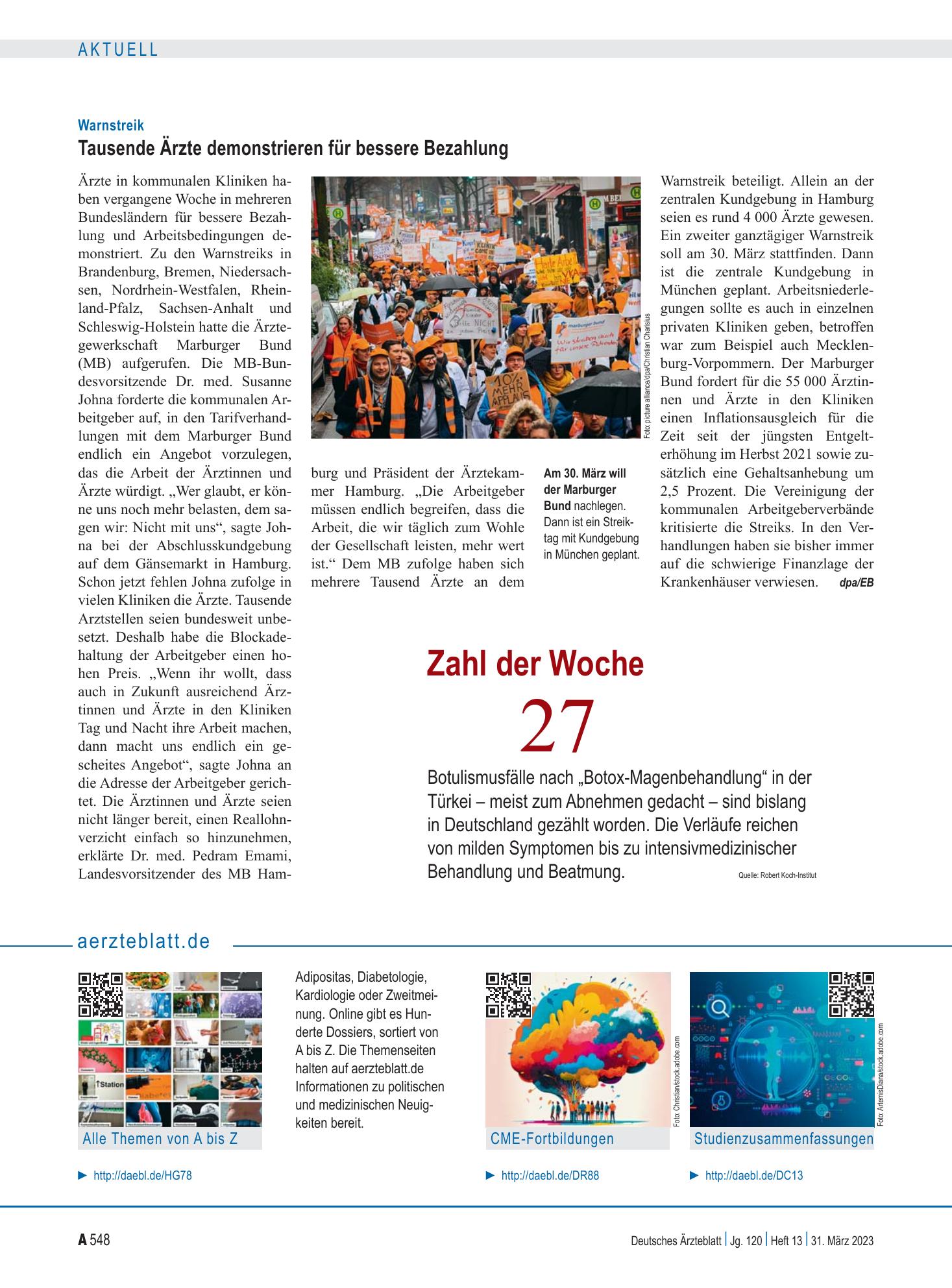 Vorschauseite 1: aerzteblatt.de – Deutsches Ärzteblatt
