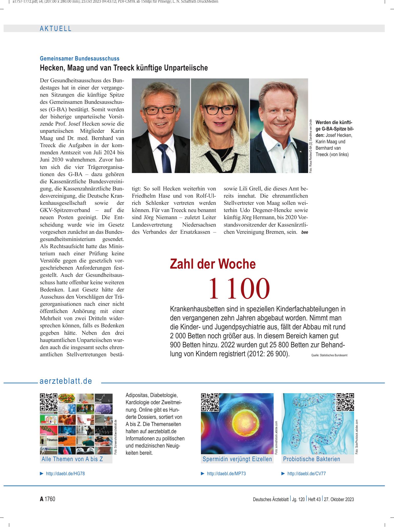 Vorschauseite 1: aerzteblatt.de – Deutsches Ärzteblatt