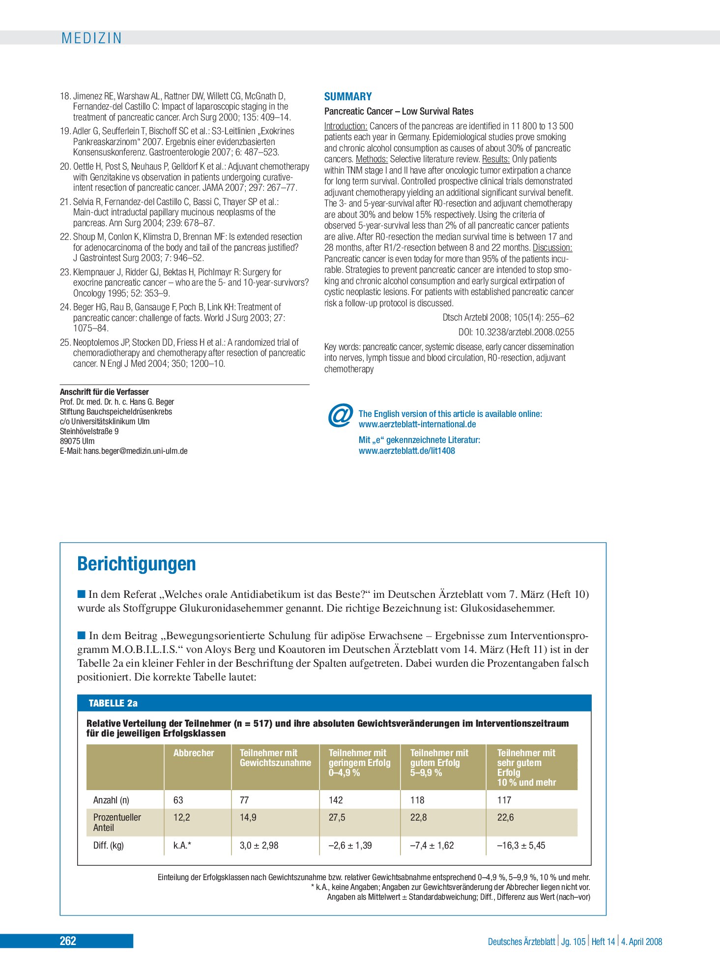 Vorschauseite 1: Berichtigung – Deutsches Ärzteblatt