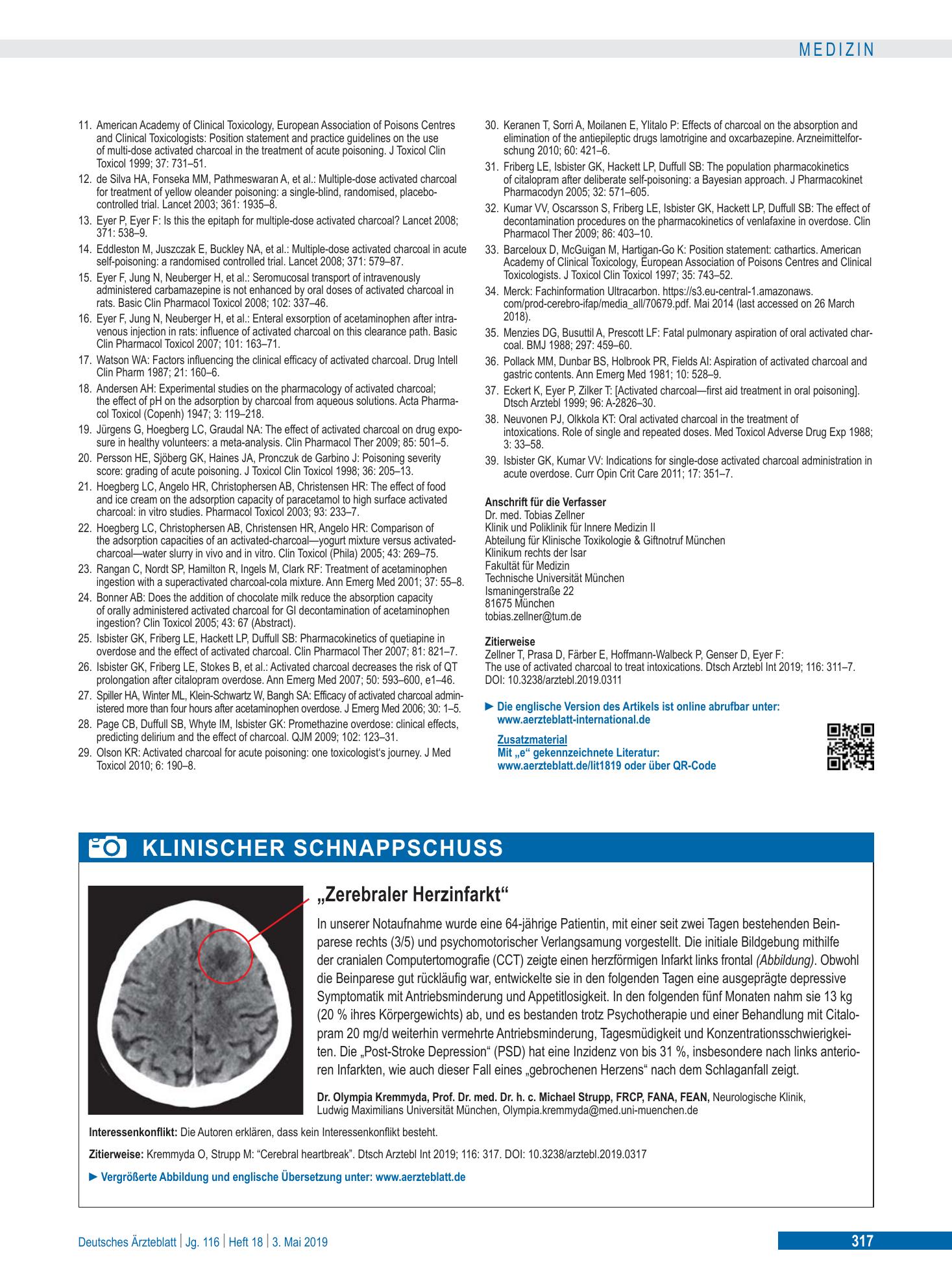 Vorschauseite 1: „Zerebraler Herzinfarkt“ – Deutsches Ärzteblatt