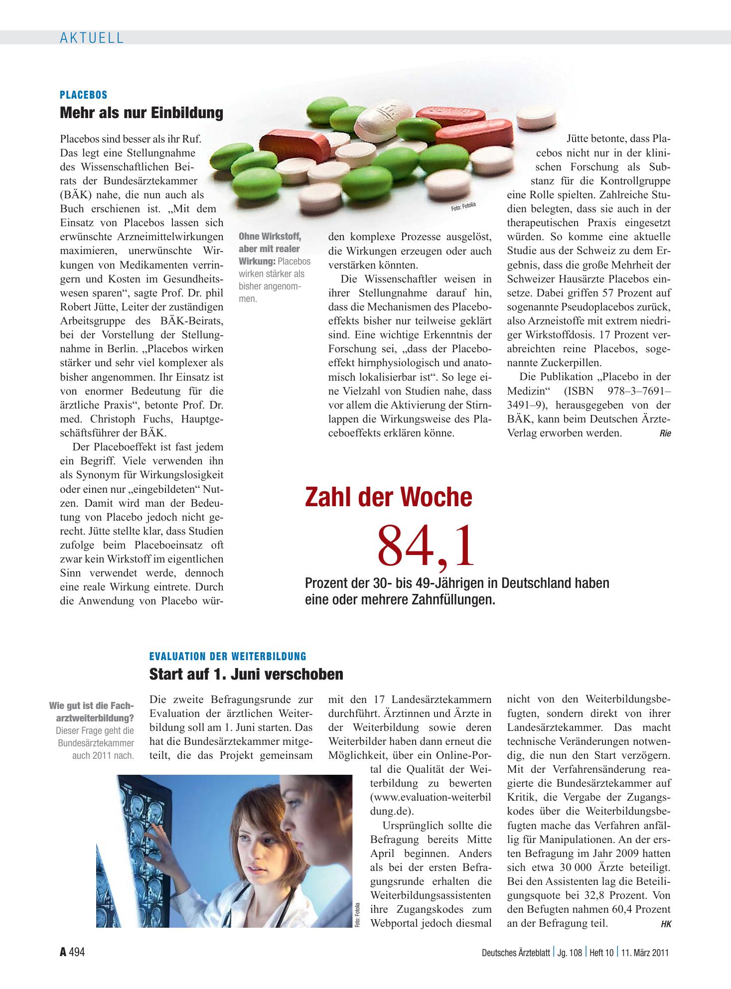 Vorschauseite 1: Zahl der Woche 84,1 – Deutsches Ärzteblatt
