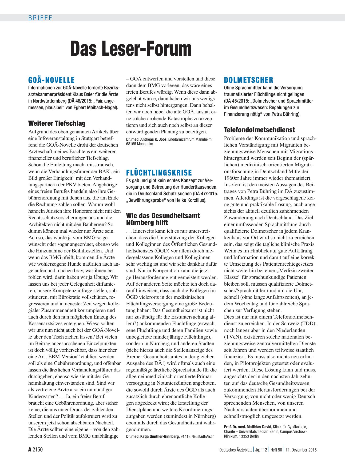 Vorschauseite 1: Dolmetscher: Telefondolmetschdienst – Deutsches Ärzteblatt