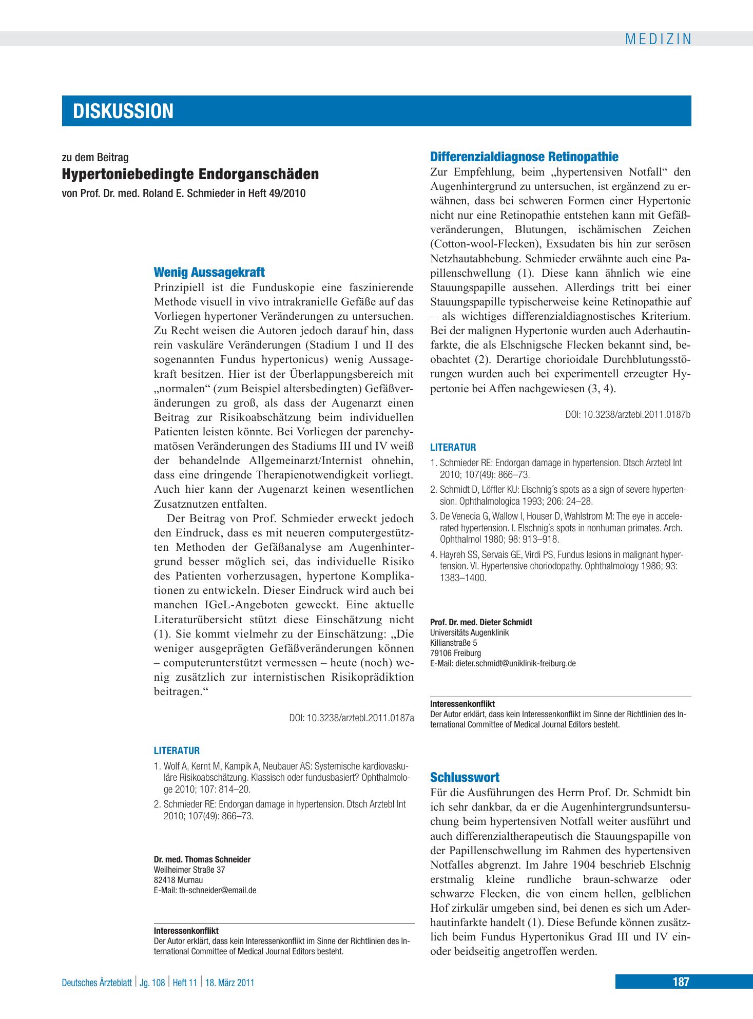 Vorschauseite 1: Schlusswort – Deutsches Ärzteblatt
