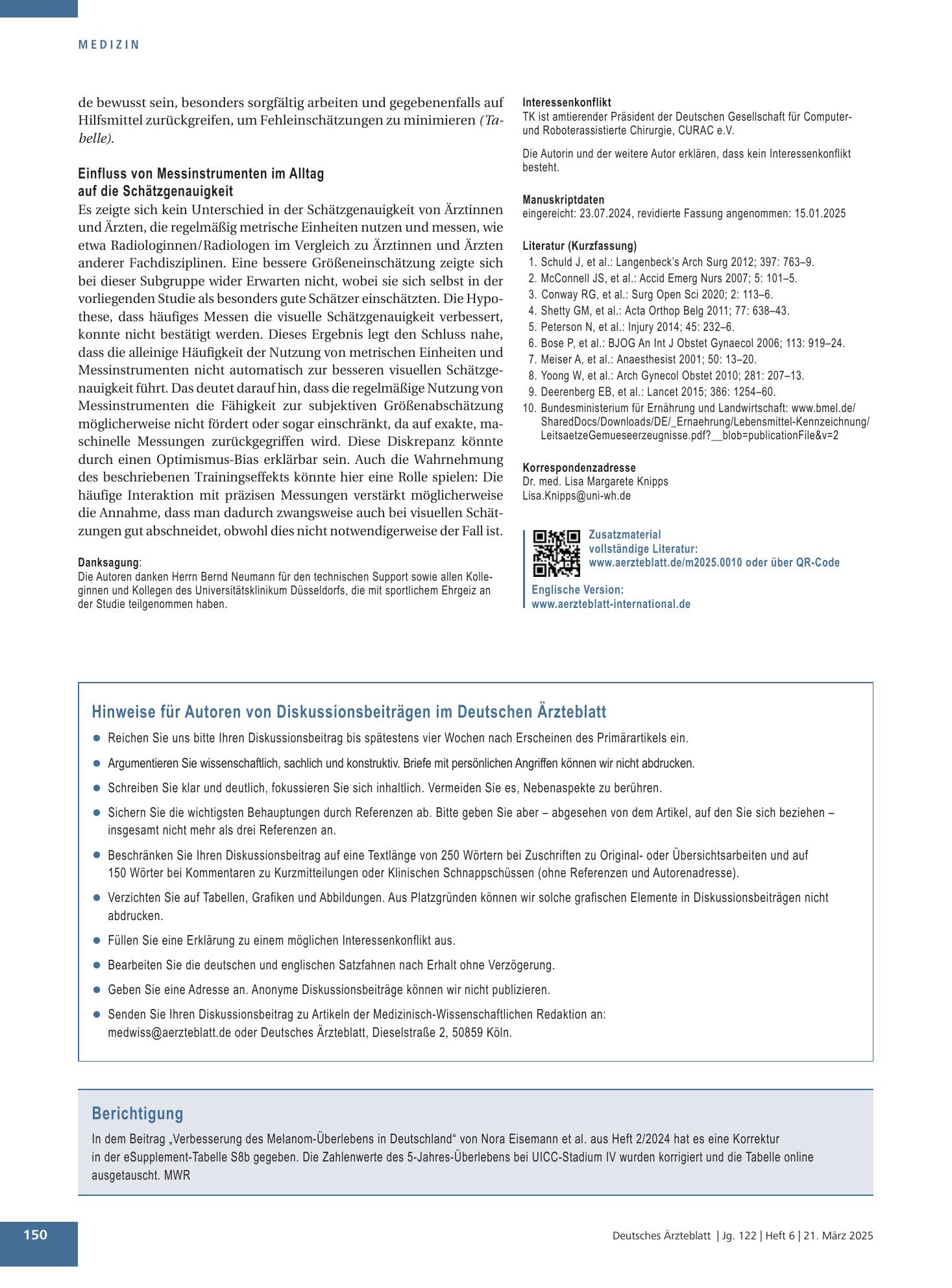 Vorschauseite 1: Berichtigung – Deutsches Ärzteblatt
