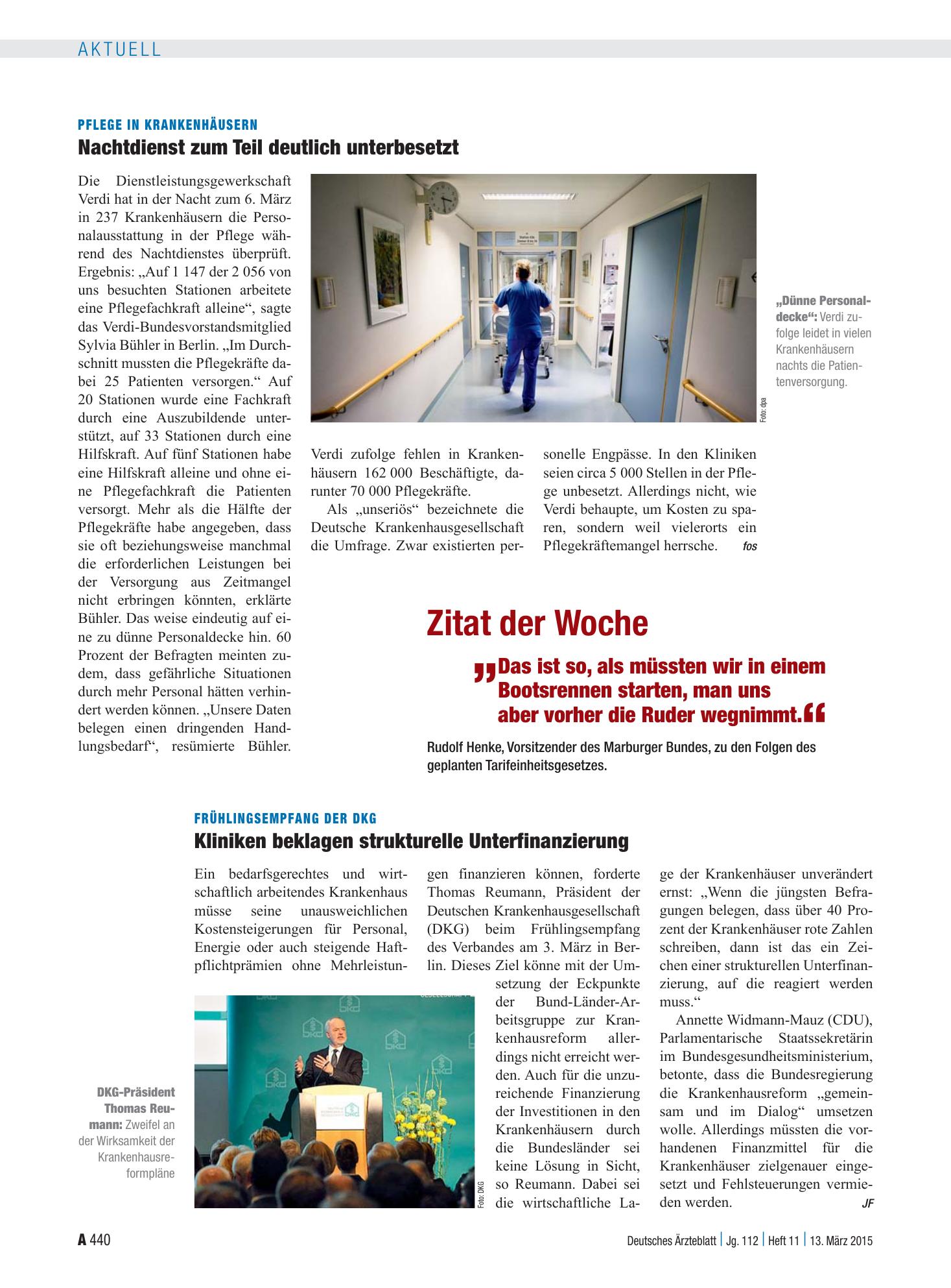 Vorschauseite 1: Zitat der Woche – Deutsches Ärzteblatt