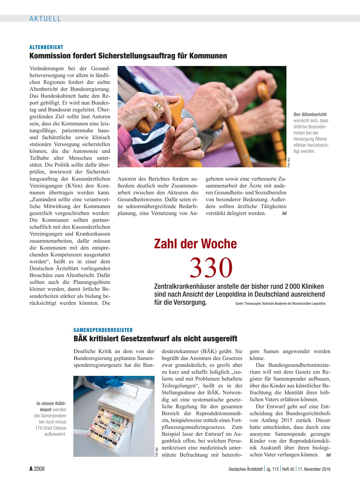Vorschauseite 1: Zahl der Woche 330 – Deutsches Ärzteblatt