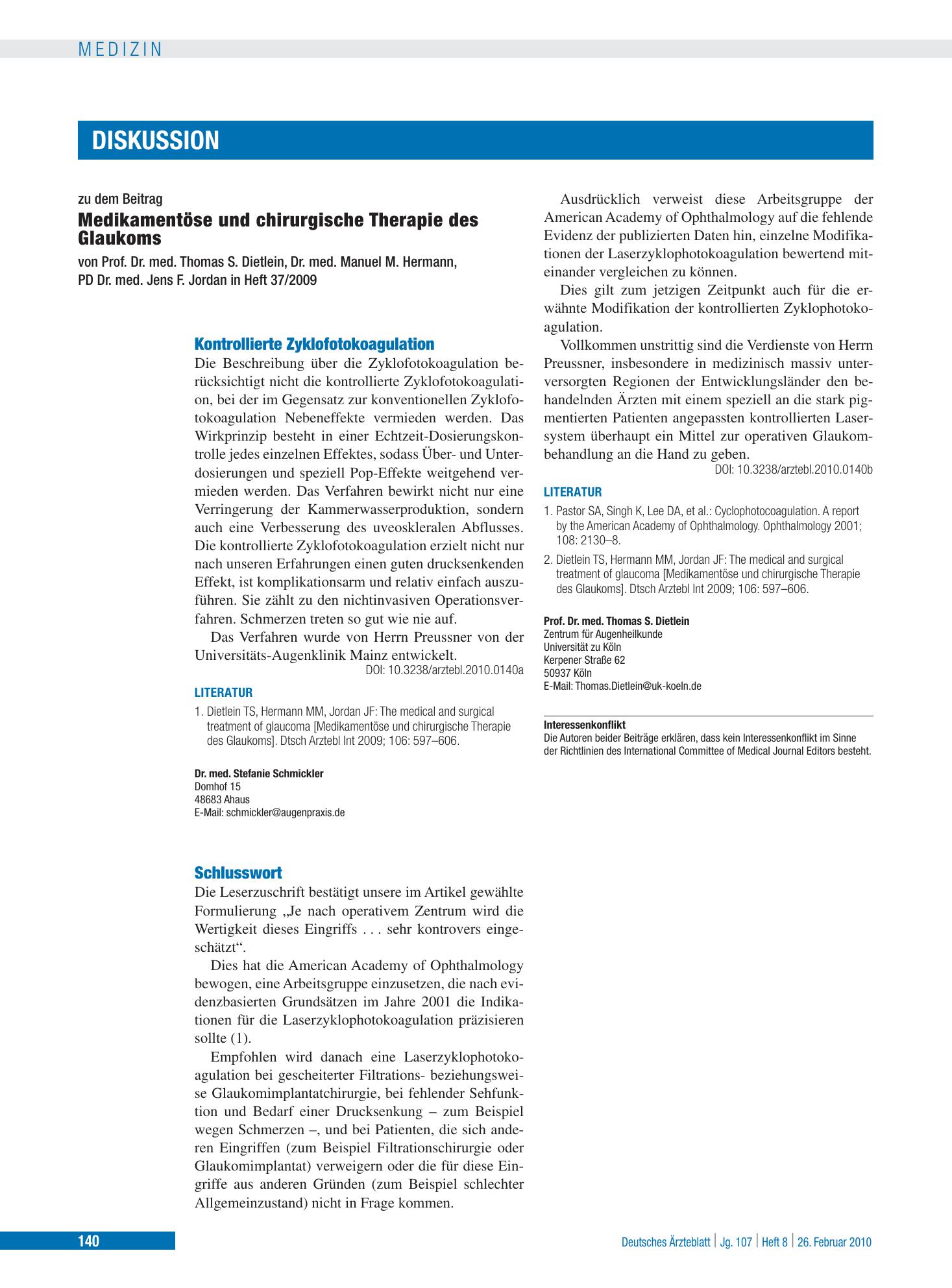 Vorschauseite 1: Schlusswort – Deutsches Ärzteblatt
