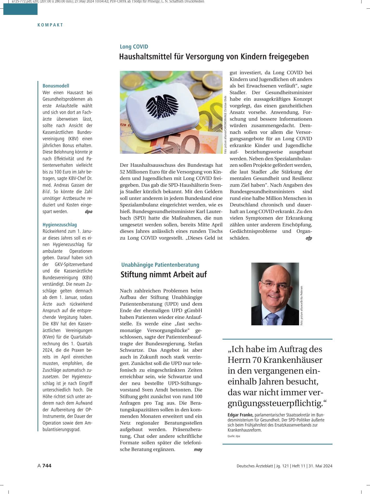 Vorschauseite 1: Zitat – Deutsches Ärzteblatt