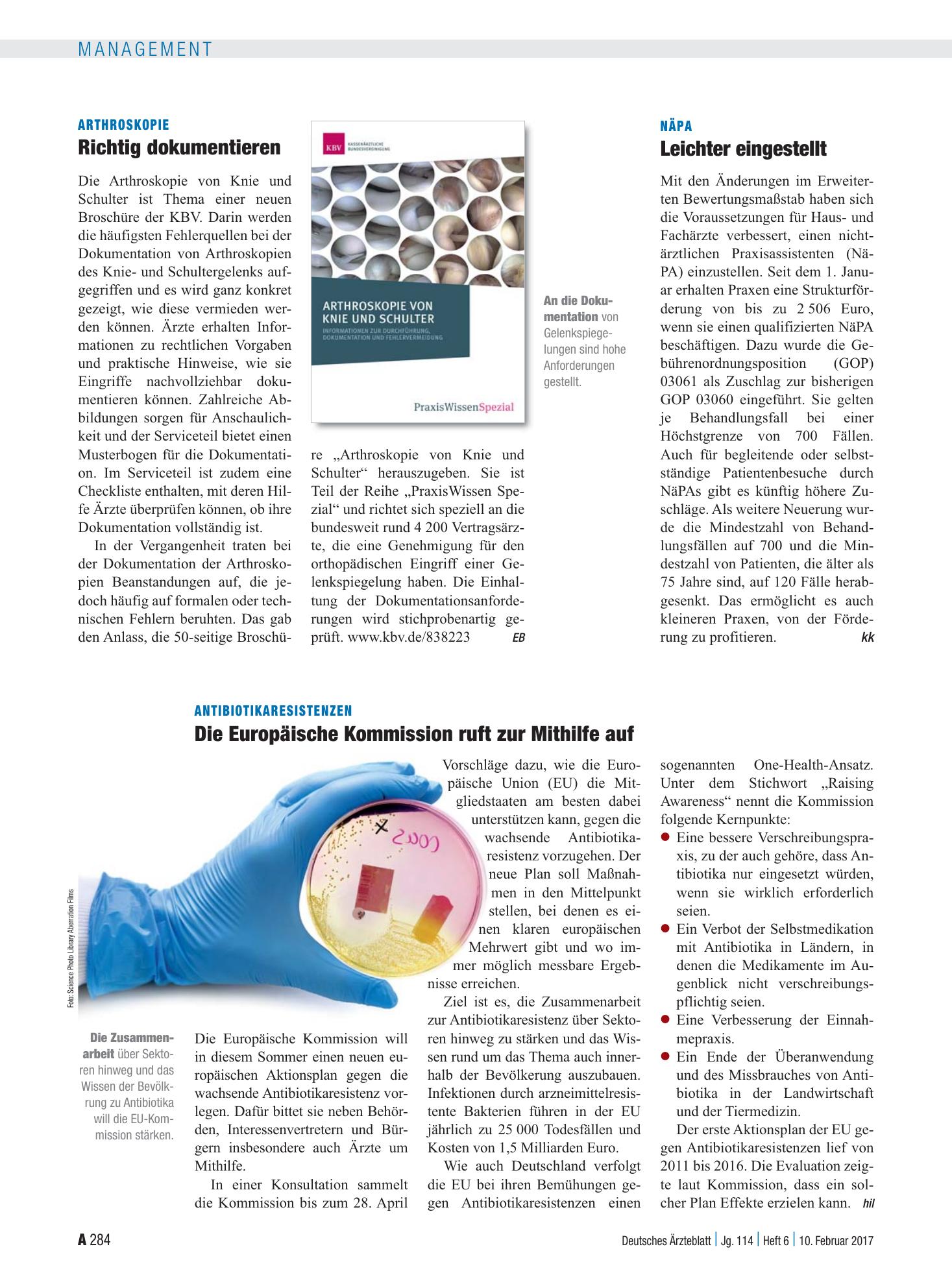 Vorschauseite 1: NäPA: Leichter eingestellt – Deutsches Ärzteblatt