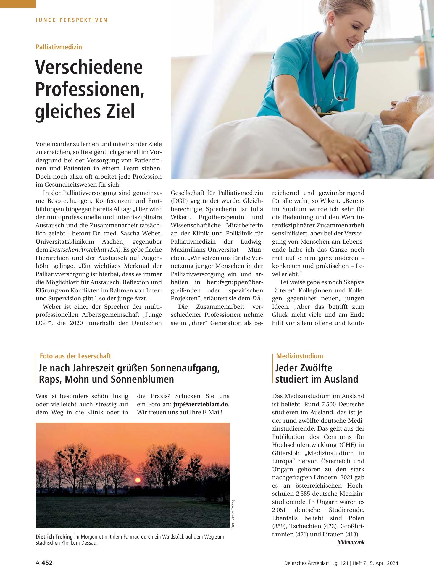 Vorschauseite 1: Medizinstudium: Jeder Zwölfte studiert im Ausland – Deutsches Ärzteblatt
