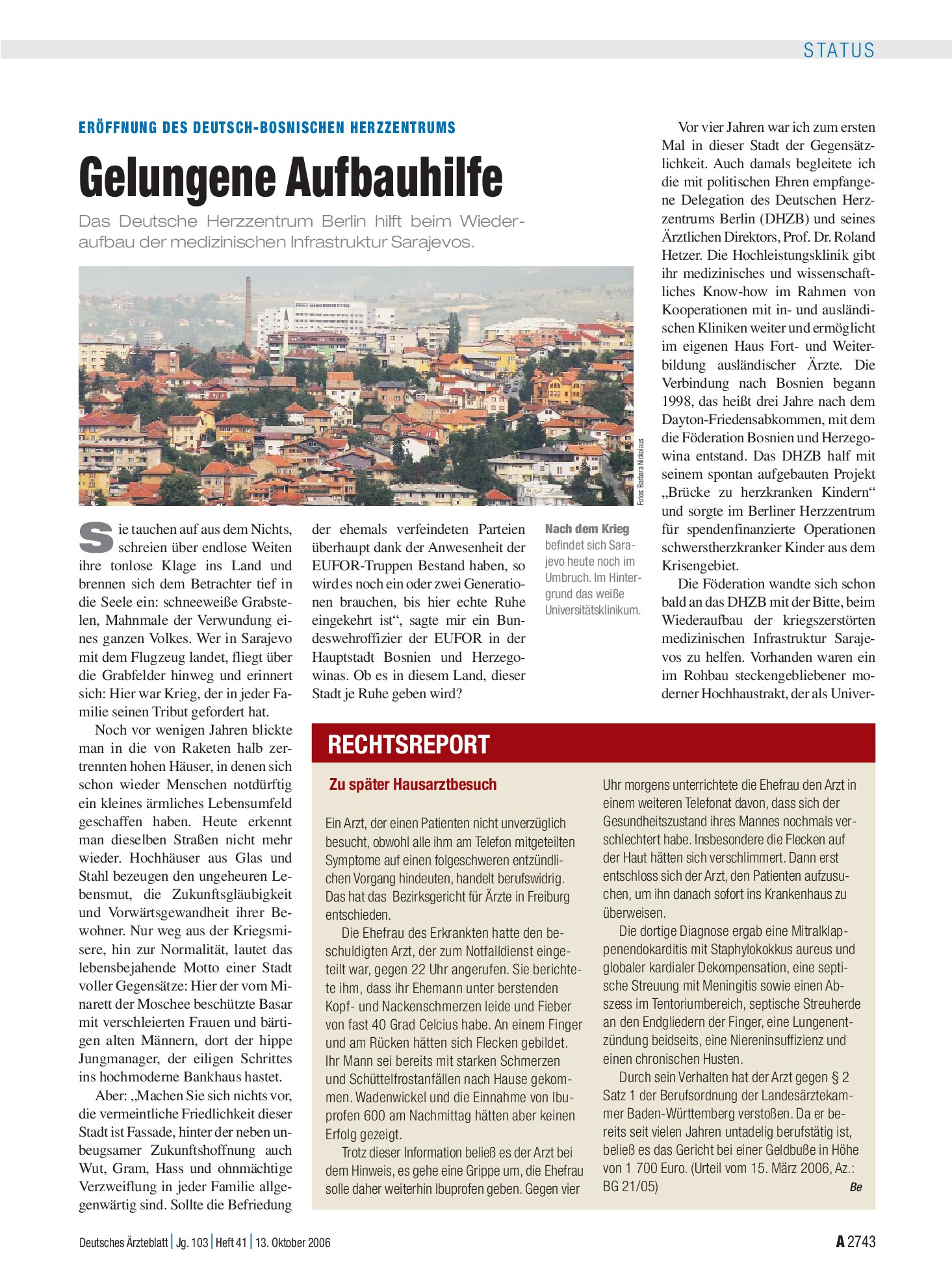 Vorschauseite 1: Zu später Hausarztbesuch – Deutsches Ärzteblatt