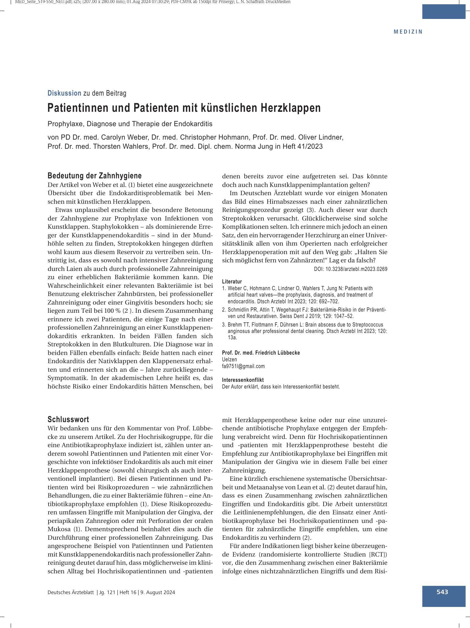 Vorschauseite 1: Schlusswort – Deutsches Ärzteblatt