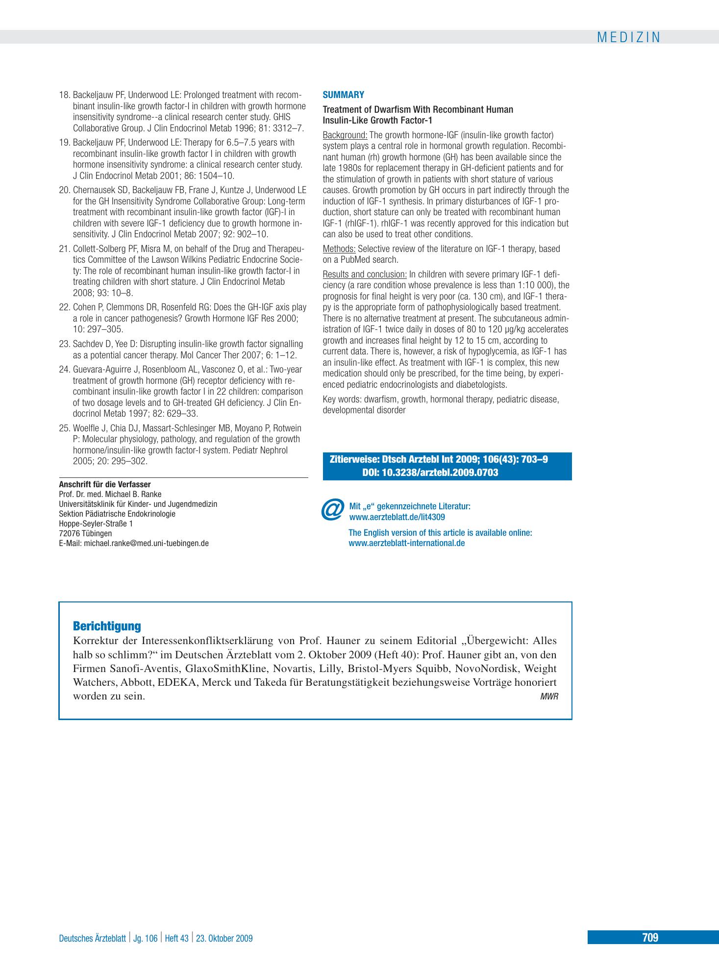 Vorschauseite 1: Berichtigung – Deutsches Ärzteblatt