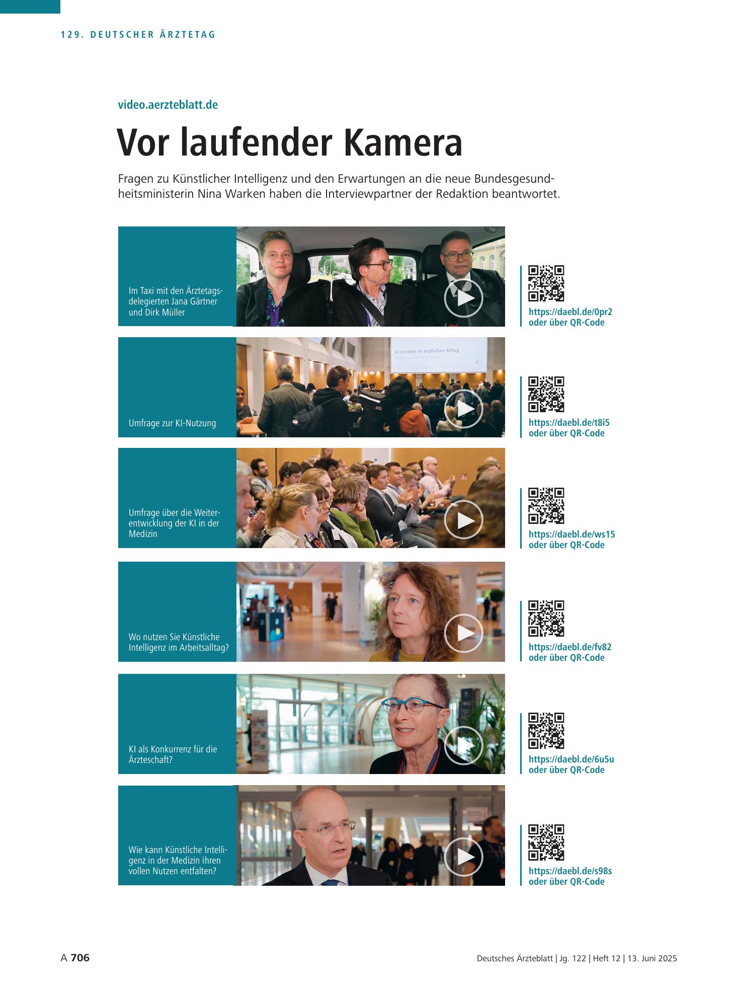 Vorschauseite 1: video.aerzteblatt.de: Vor laufender Kamera – Deutsches Ärzteblatt