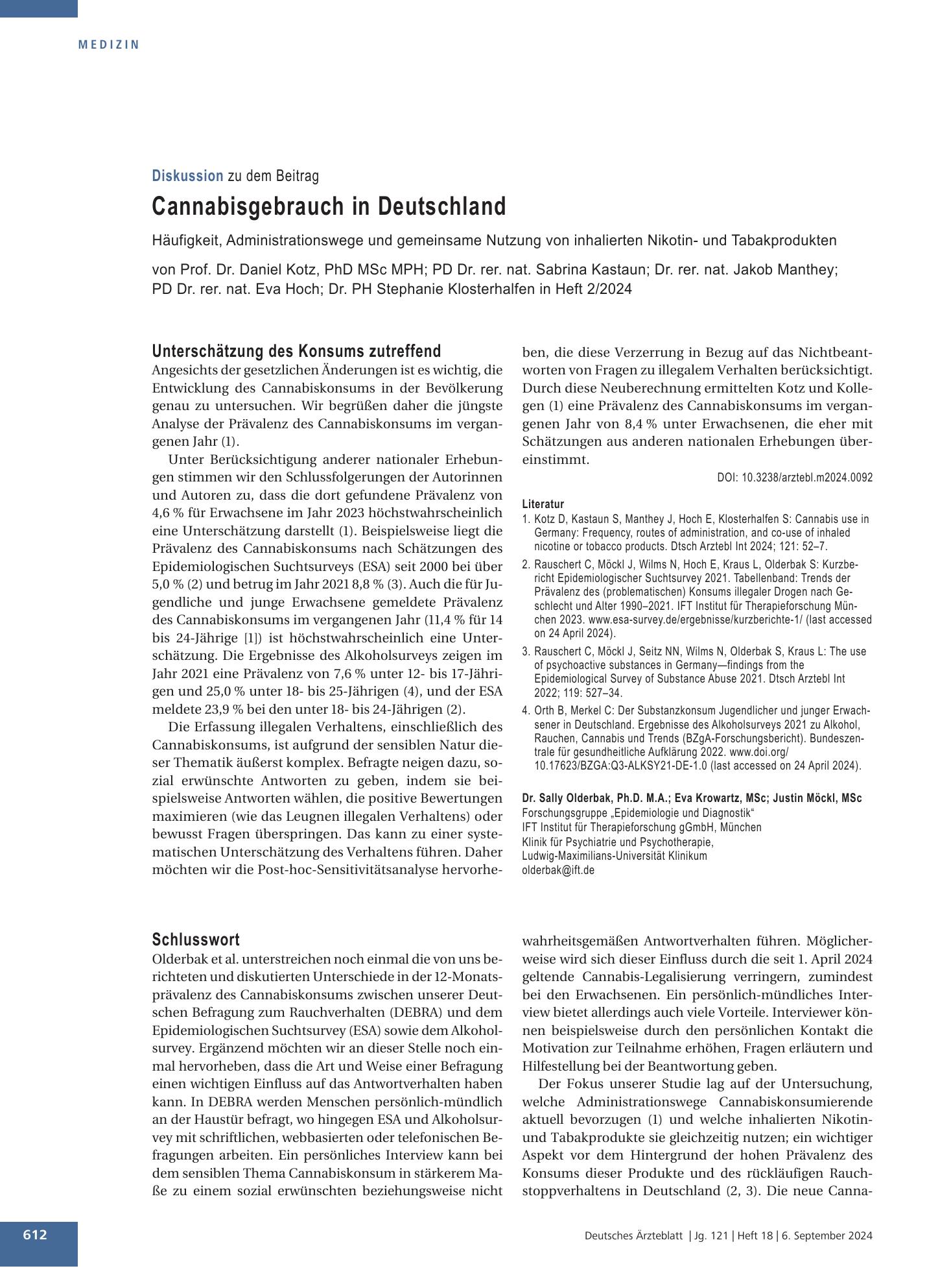 Vorschauseite 1: Schlusswort – Deutsches Ärzteblatt
