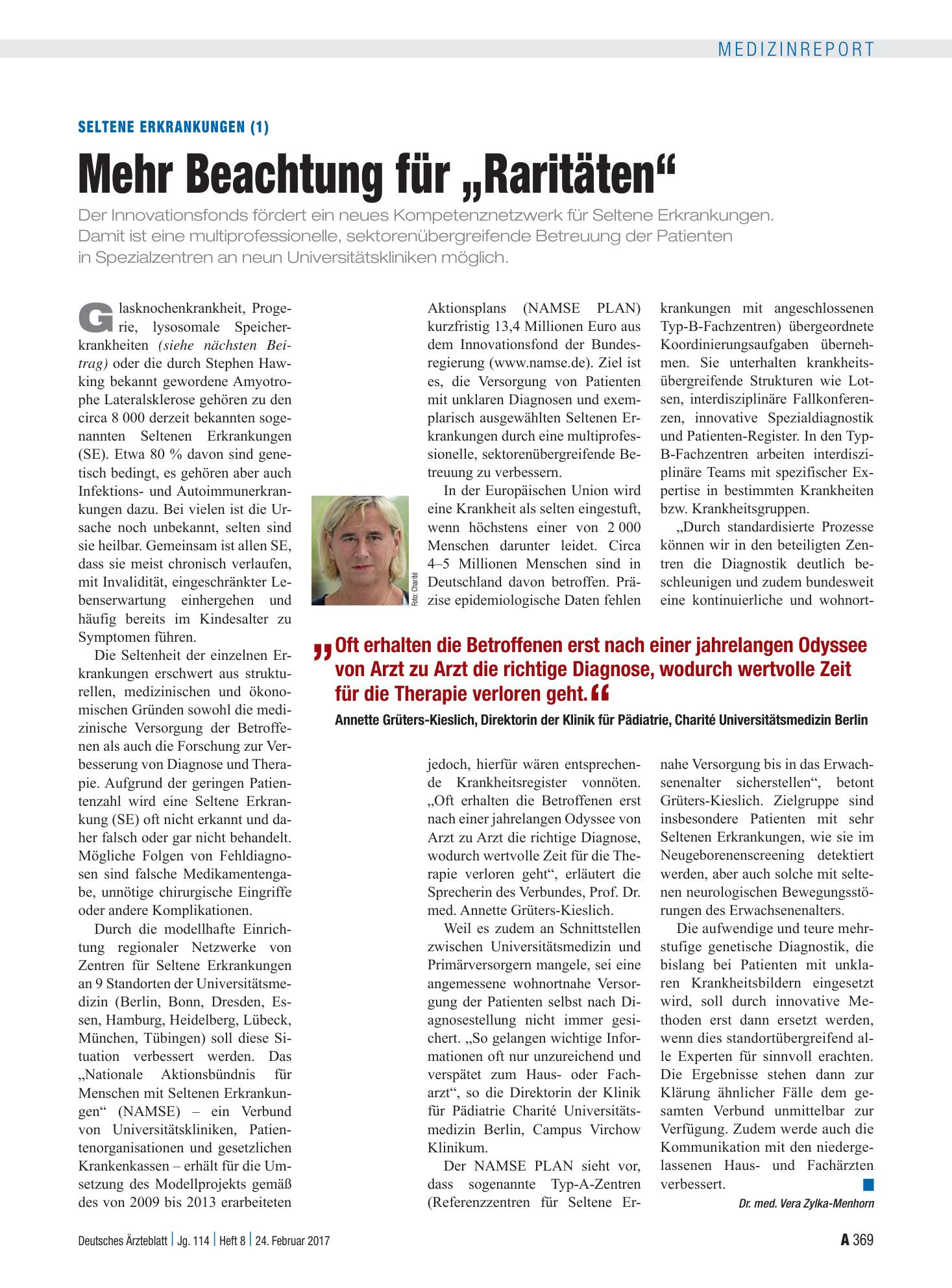 Vorschauseite 1: Seltene Erkrankungen (1): Mehr Beachtung für „Raritäten“ – Deutsches Ärzteblatt