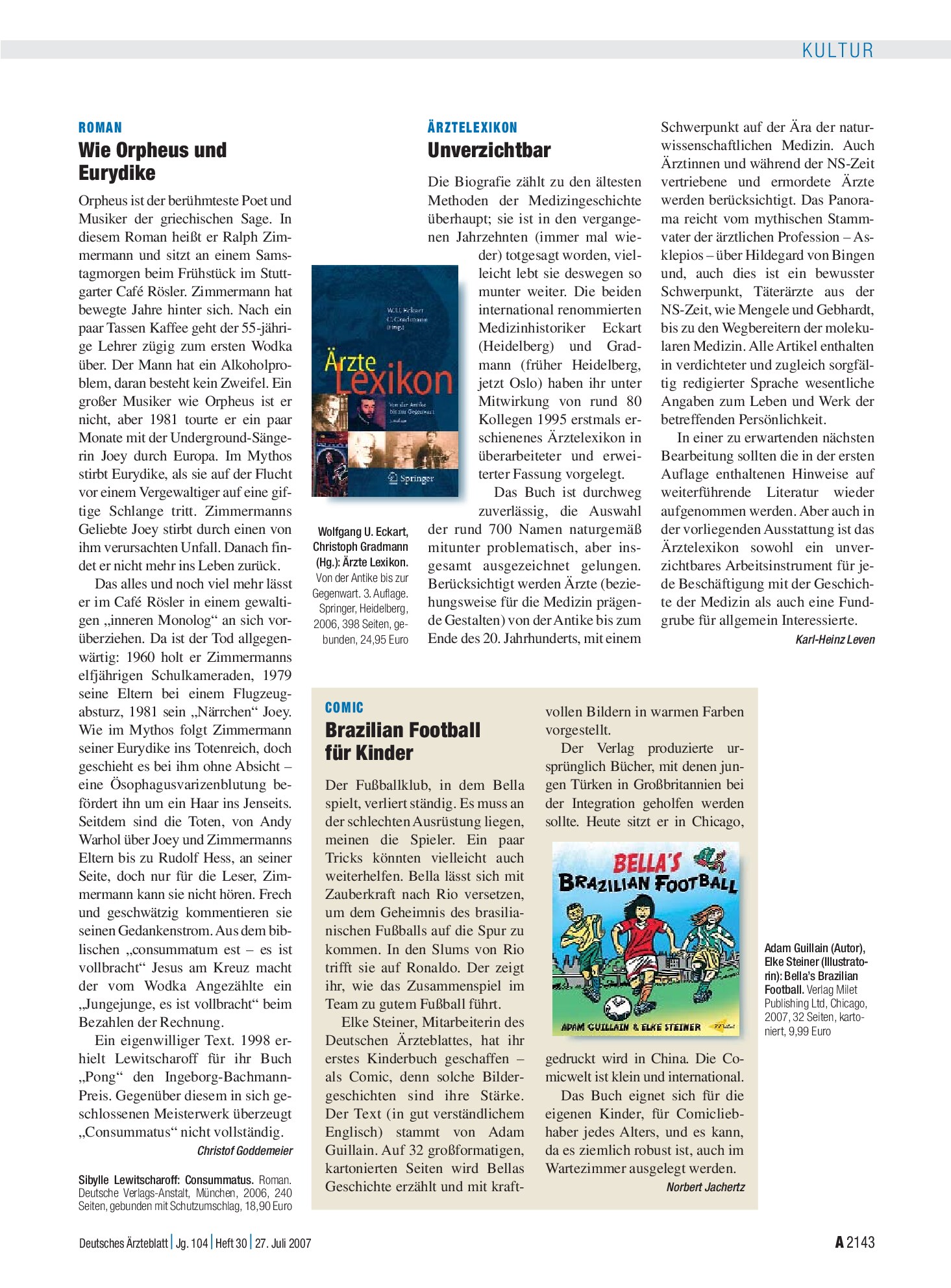 Vorschauseite 1: Comic: Brazilian Football für Kinder – Deutsches Ärzteblatt