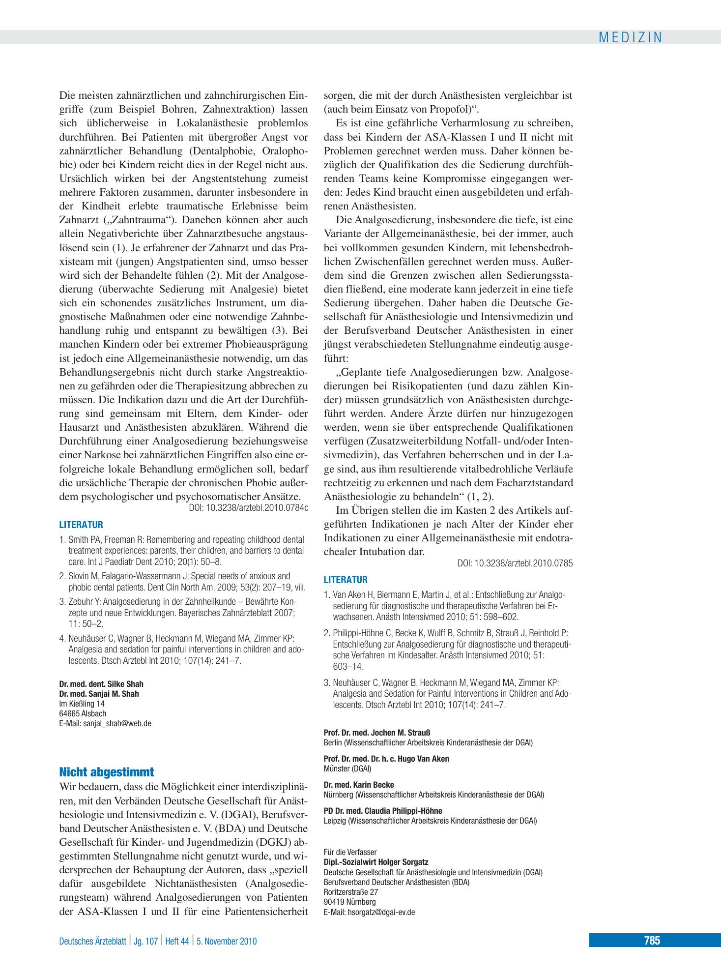 Vorschauseite 1: Nicht abgestimmt – Deutsches Ärzteblatt