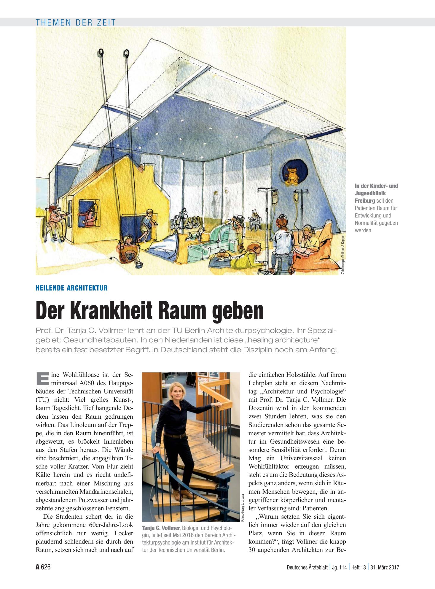Vorschauseite 1: Heilende Architektur: Der Krankheit Raum geben – Deutsches Ärzteblatt