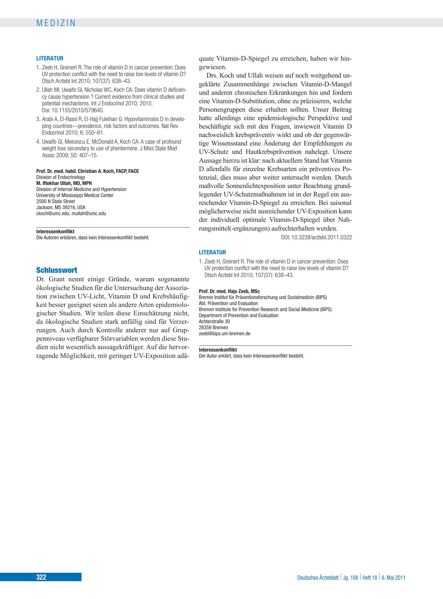 Vorschauseite 1: Schlusswort – Deutsches Ärzteblatt