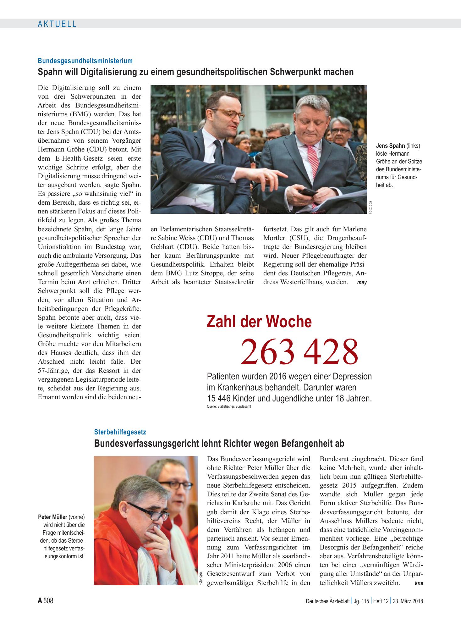 Vorschauseite 1: Zahl der Woche 263 428 – Deutsches Ärzteblatt